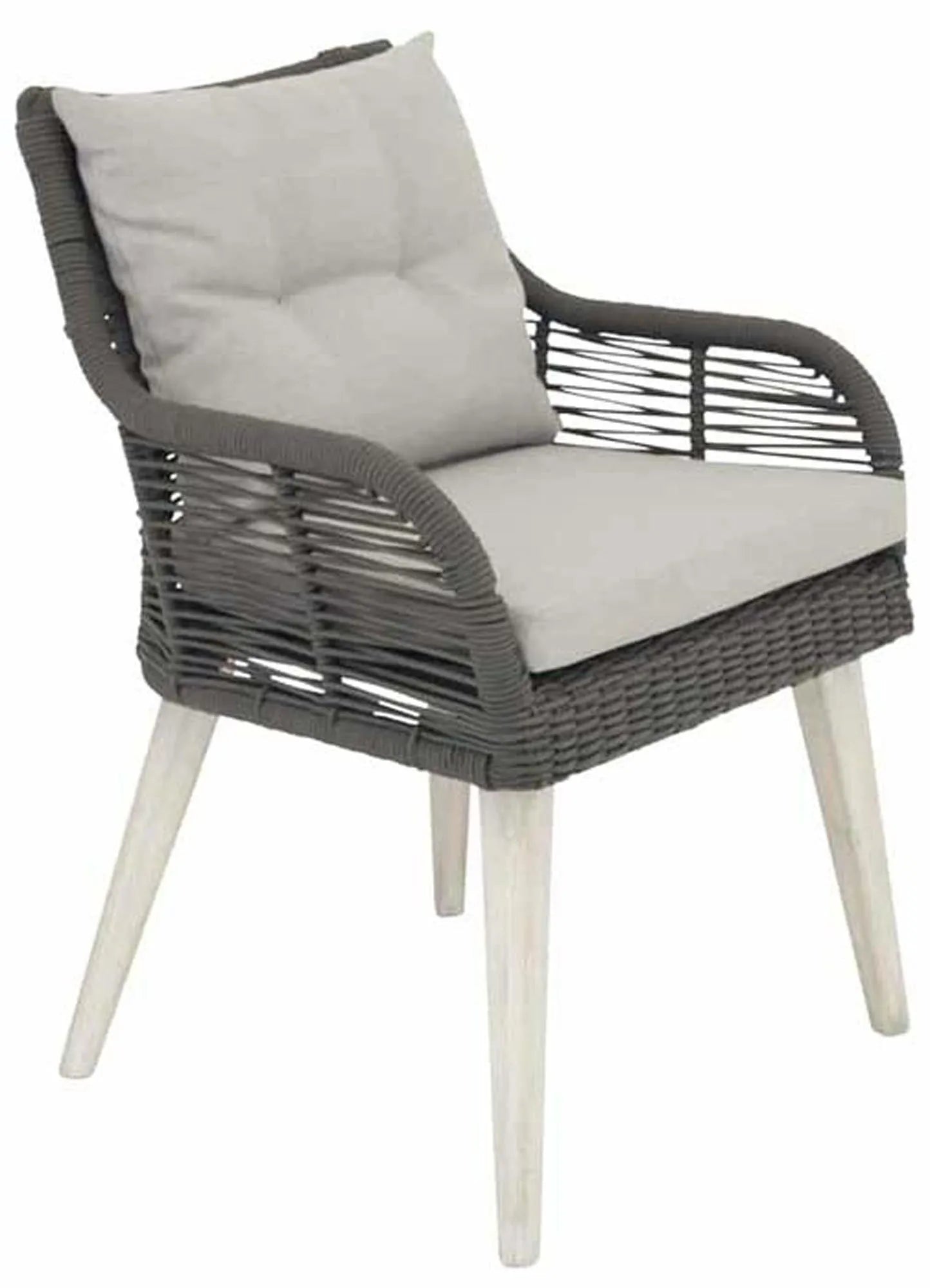 Rives Stuhl in Grau präsentiert im Onlineshop von KAQTU Design AG. Gartenstuhl mit Armlehnen ist von Venture Home
