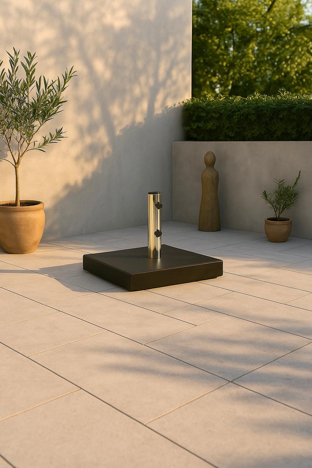 Stathera Sonnenschirmstein in Grau präsentiert im Onlineshop von KAQTU Design AG. Outdoor Zubehör ist von Venture Home