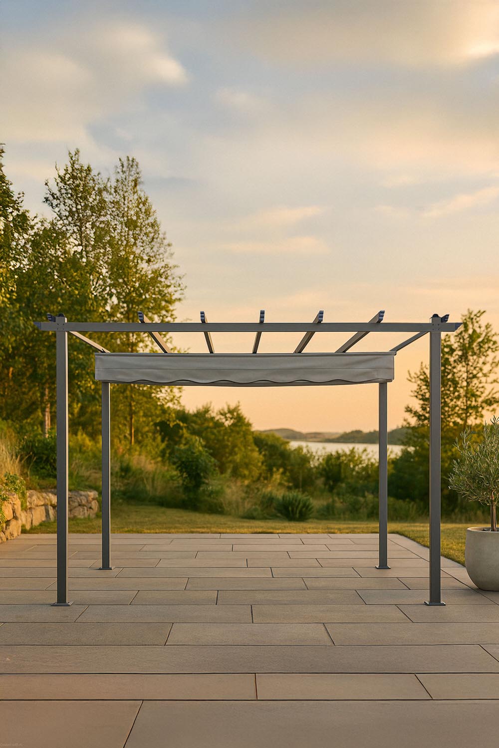 Lazio Pavillon in Grau präsentiert im Onlineshop von KAQTU Design AG. Pavillon ist von Venture Home
