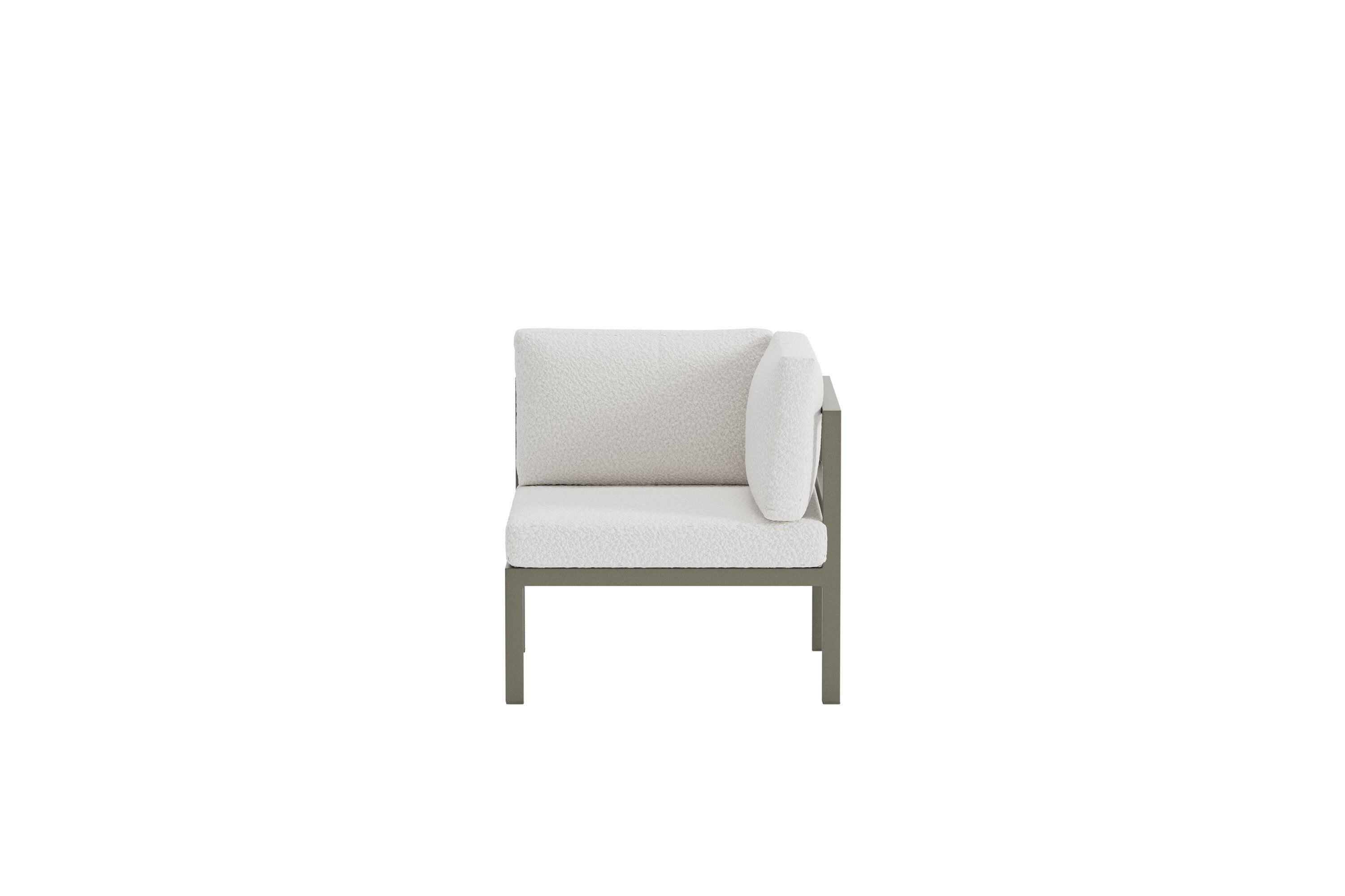 Stilvolles Eckmodul des Copacabana Sofas von Venture Home, ideal für entspannte Stunden im Freien und moderne Lounge-Atmosphäre.