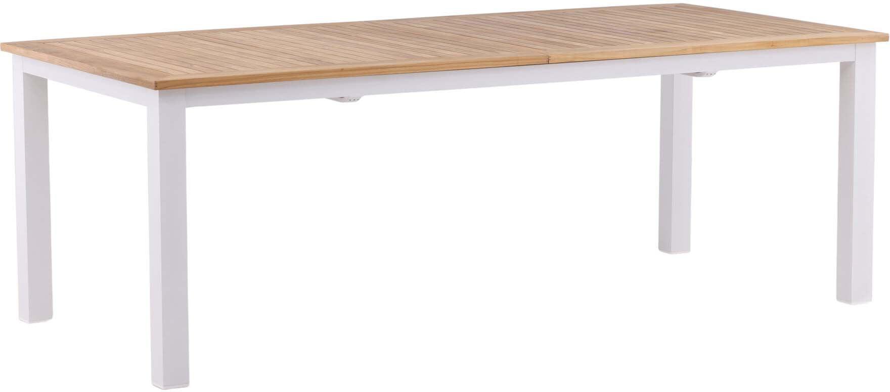 Eleganter, ausziehbarer Panama Gartentisch von Venture Home, perfekt für moderne Aussenbereiche und gesellige Treffen.
