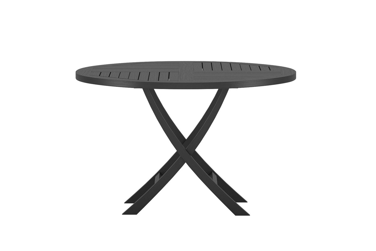Kenya Runder Esstisch in Schwarz präsentiert im Onlineshop von KAQTU Design AG. Gartentisch ist von Venture Home
