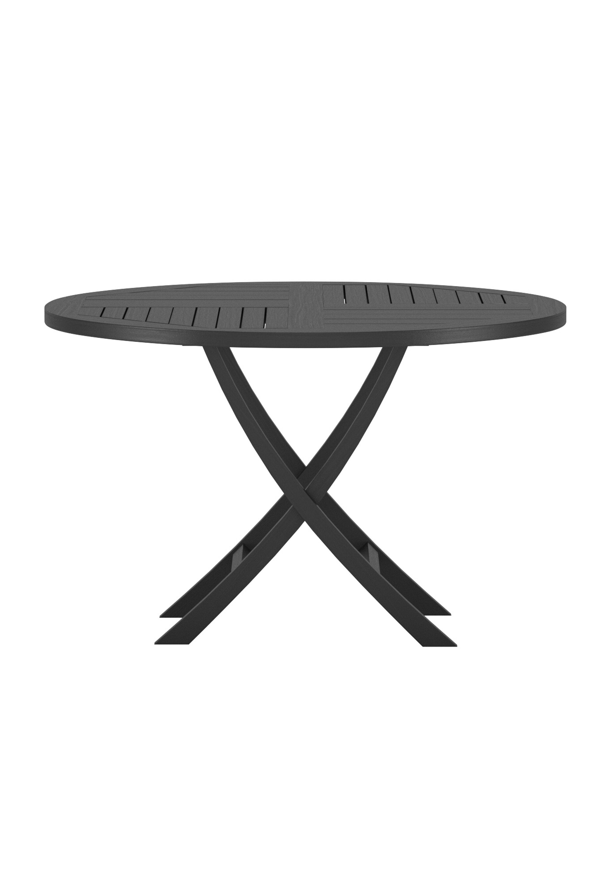 Kenya Runder Esstisch in Schwarz präsentiert im Onlineshop von KAQTU Design AG. Gartentisch ist von Venture Home