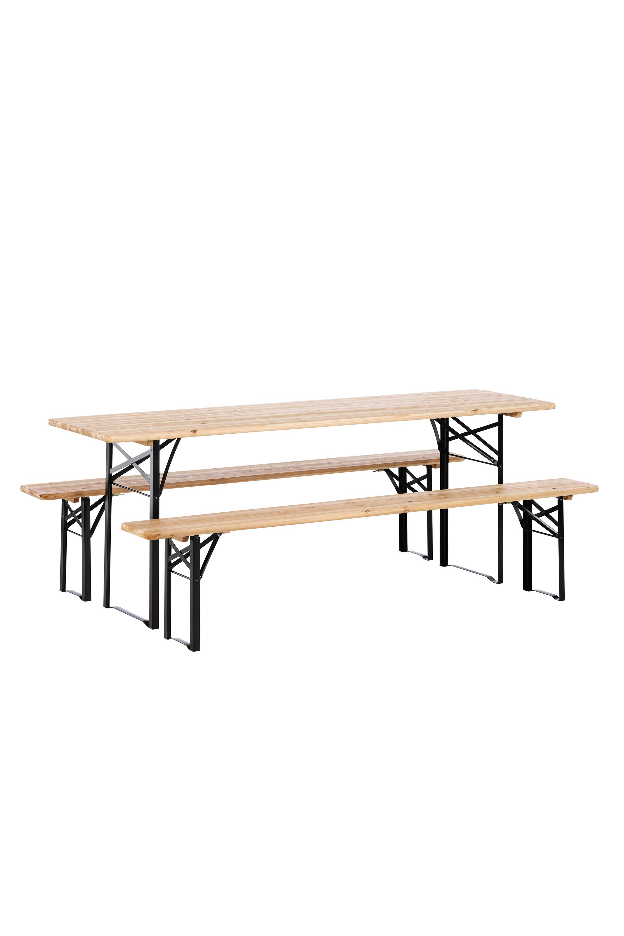 Guniess Outdoor-Tischset 200cm/2St. in Natur präsentiert im Onlineshop von KAQTU Design AG. Gartentischset ist von Venture Home
