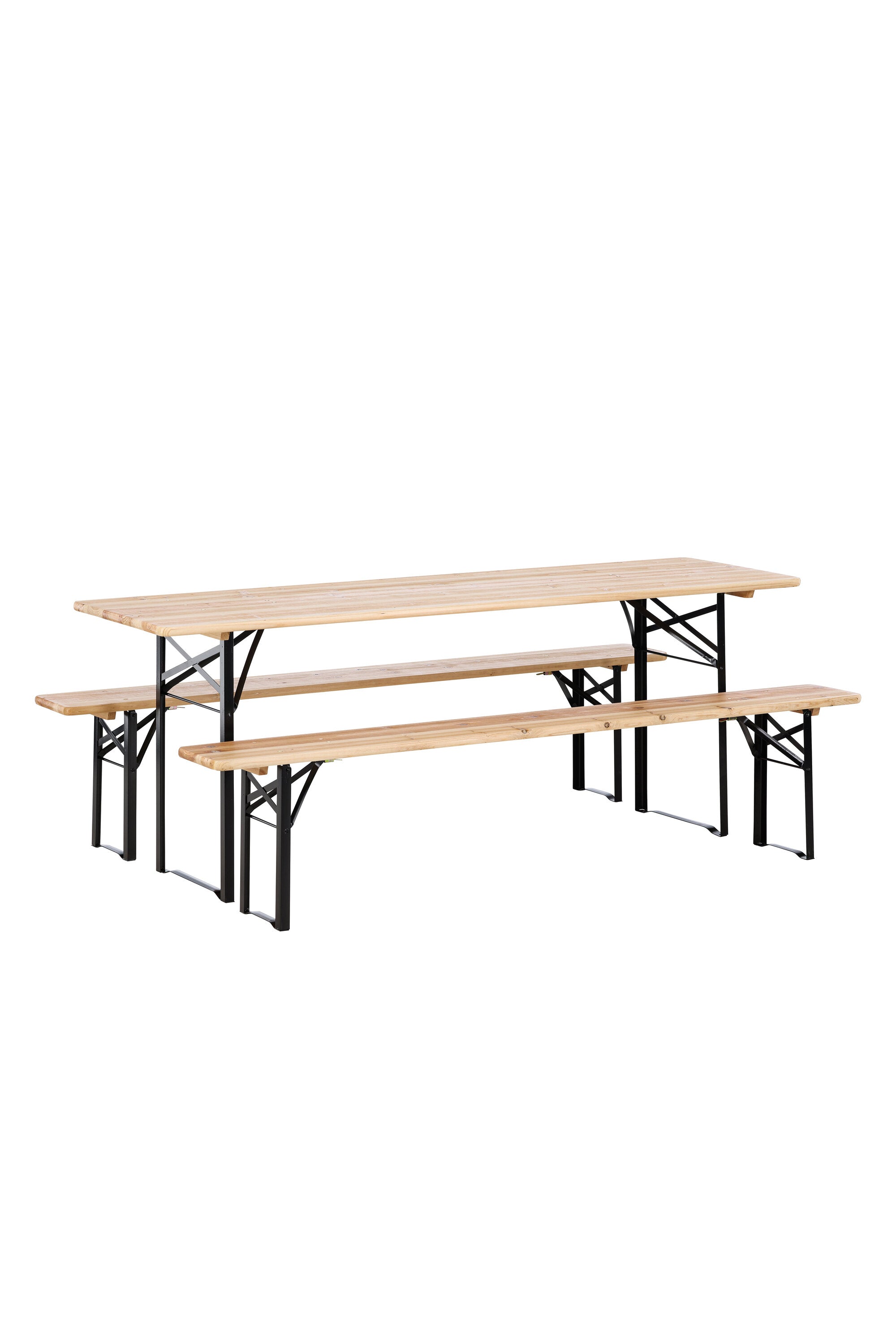 Guniess Outdoor-Tischset 200cm/2St. in Natur präsentiert im Onlineshop von KAQTU Design AG. Gartentischset ist von Venture Home