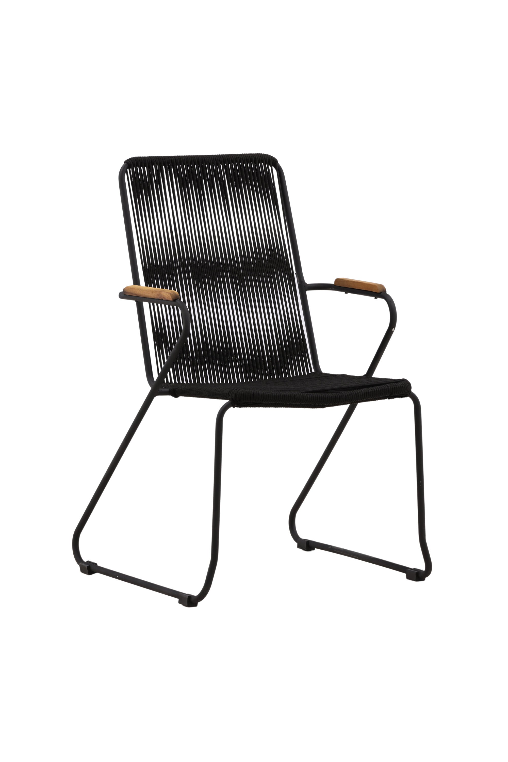 Bois Gartenstuhl in Schwarzgrau präsentiert im Onlineshop von KAQTU Design AG. Gartenstuhl mit Armlehnen ist von Venture Home