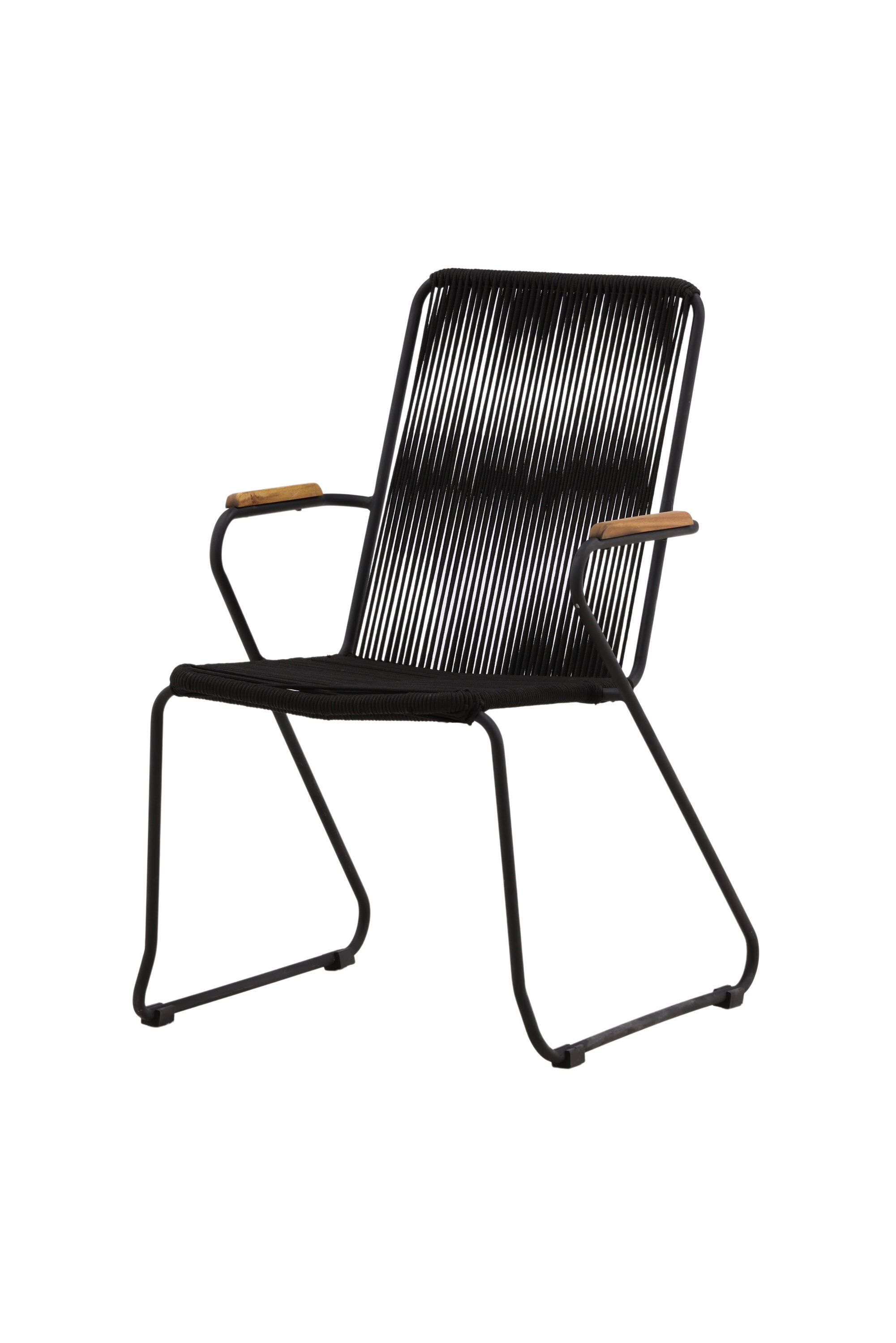 Bois Gartenstuhl in Schwarzgrau präsentiert im Onlineshop von KAQTU Design AG. Gartenstuhl mit Armlehnen ist von Venture Home