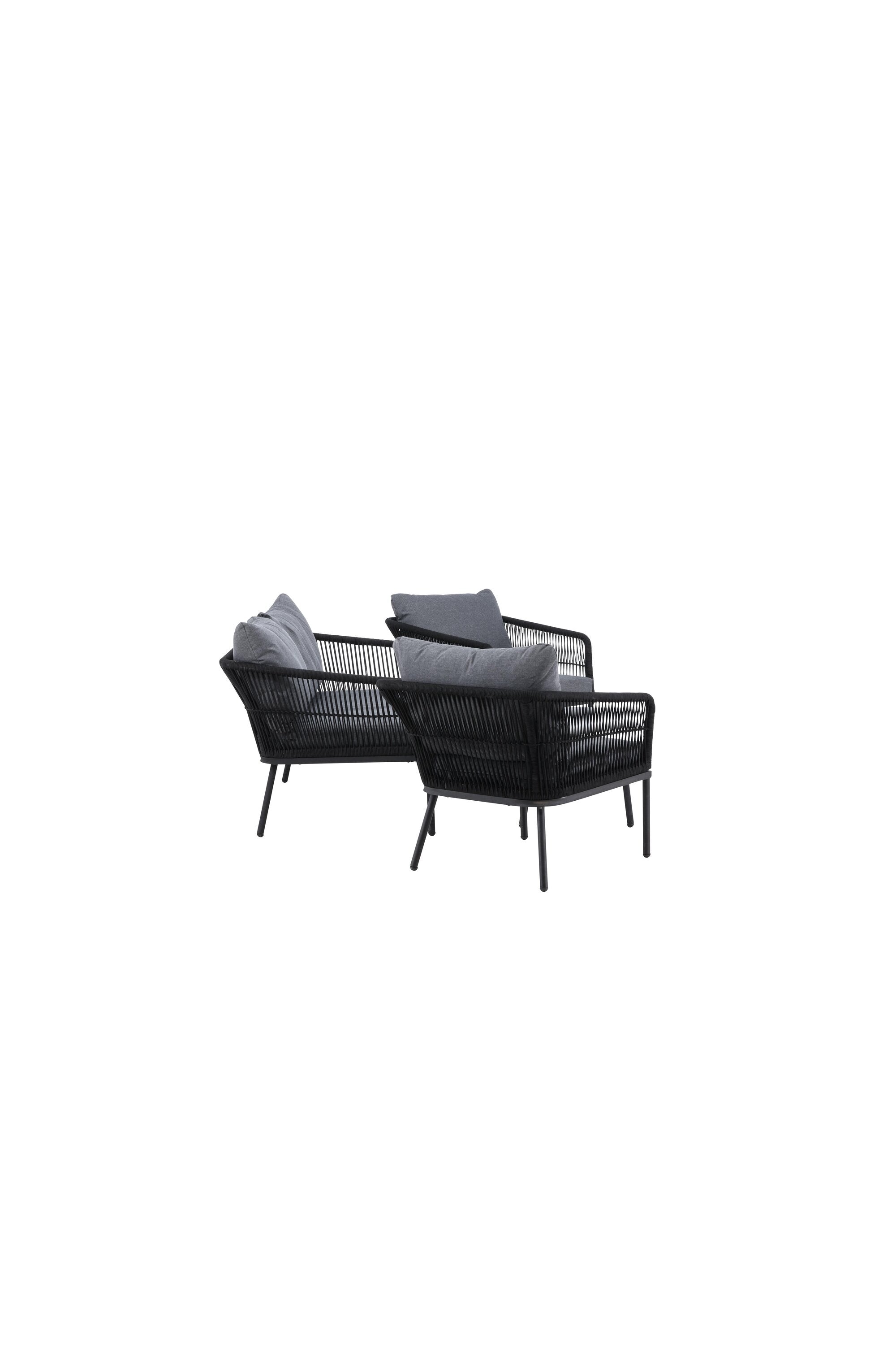 Wunderschöne Sofagarnitur in Grau präsentiert im Onlineshop von KAQTU Design AG. Loungeset ist von Venture Home
