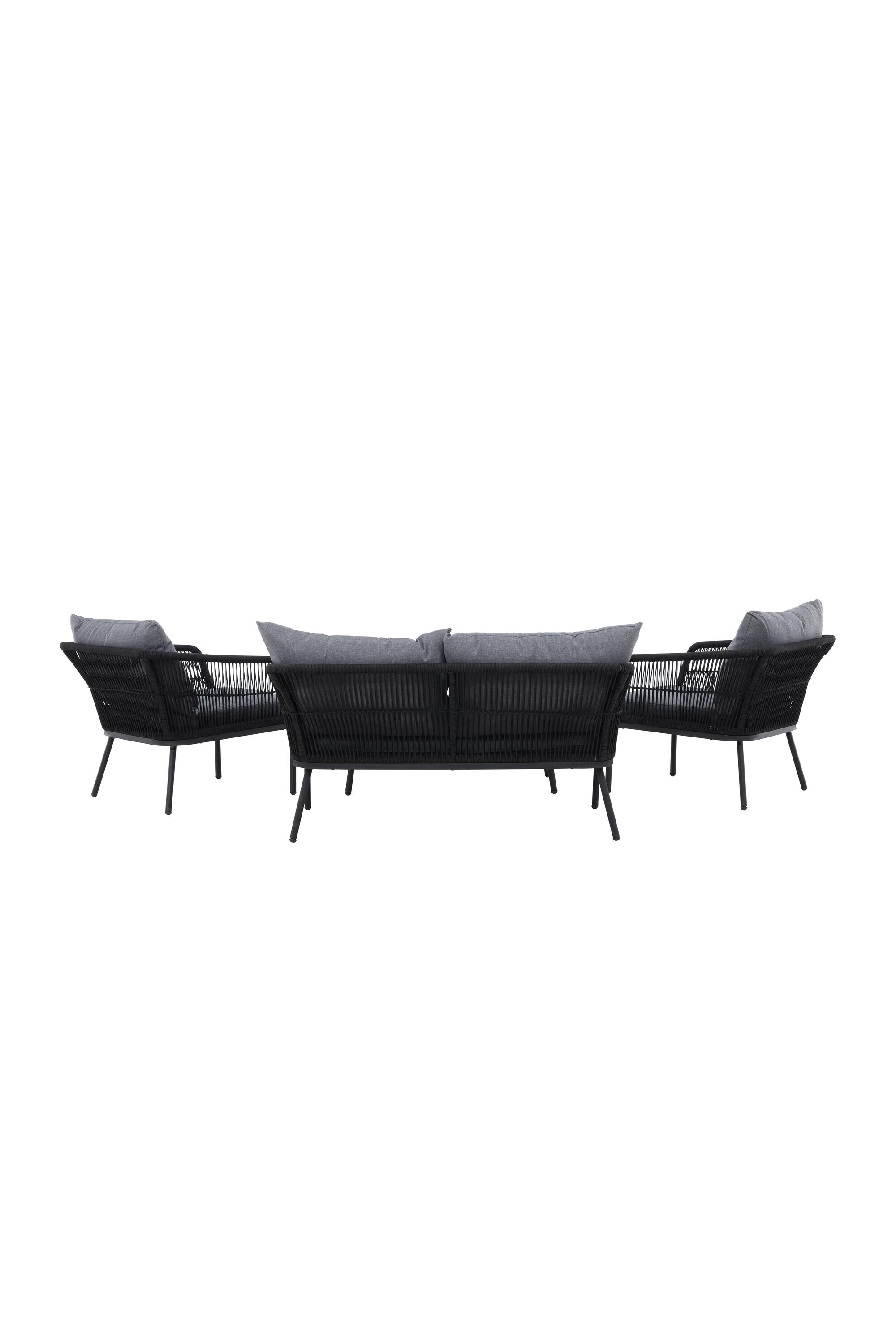 Wunderschöne Sofagarnitur in Grau präsentiert im Onlineshop von KAQTU Design AG. Loungeset ist von Venture Home