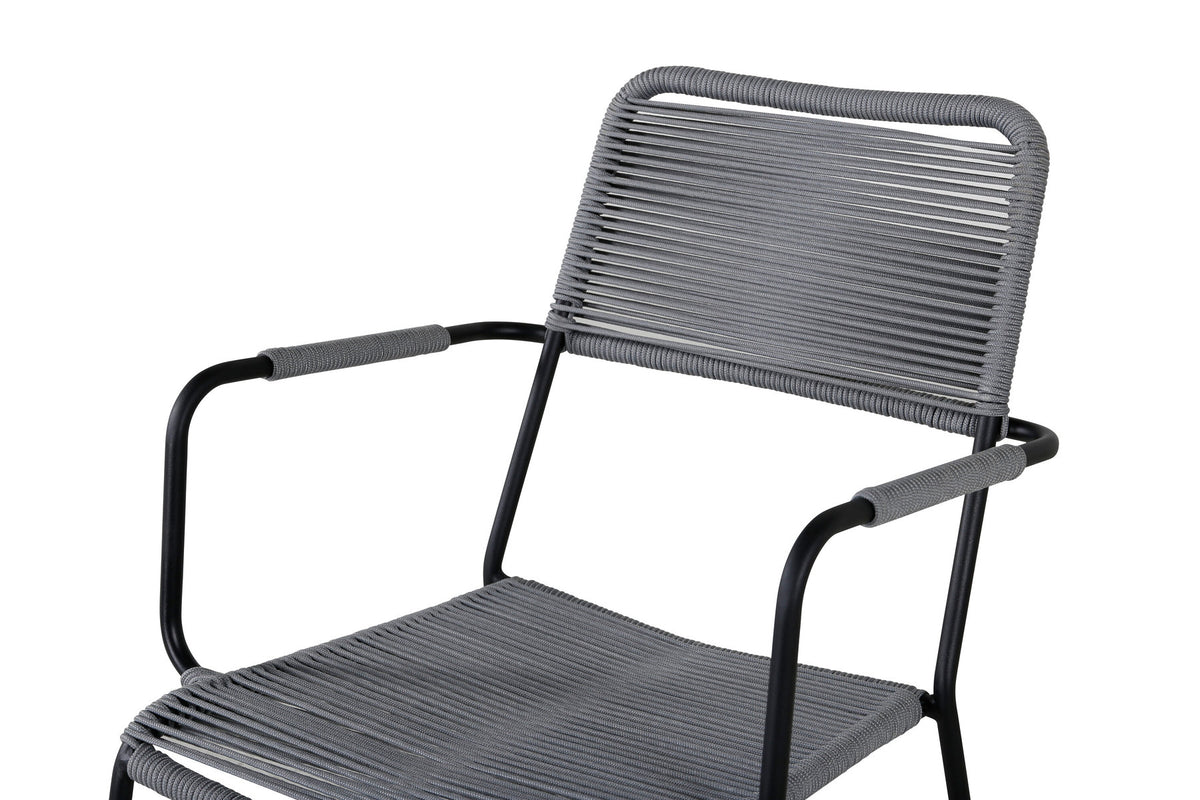 Lindos Gartenstuhl in Grau präsentiert im Onlineshop von KAQTU Design AG. Gartenstuhl ist von Venture Home