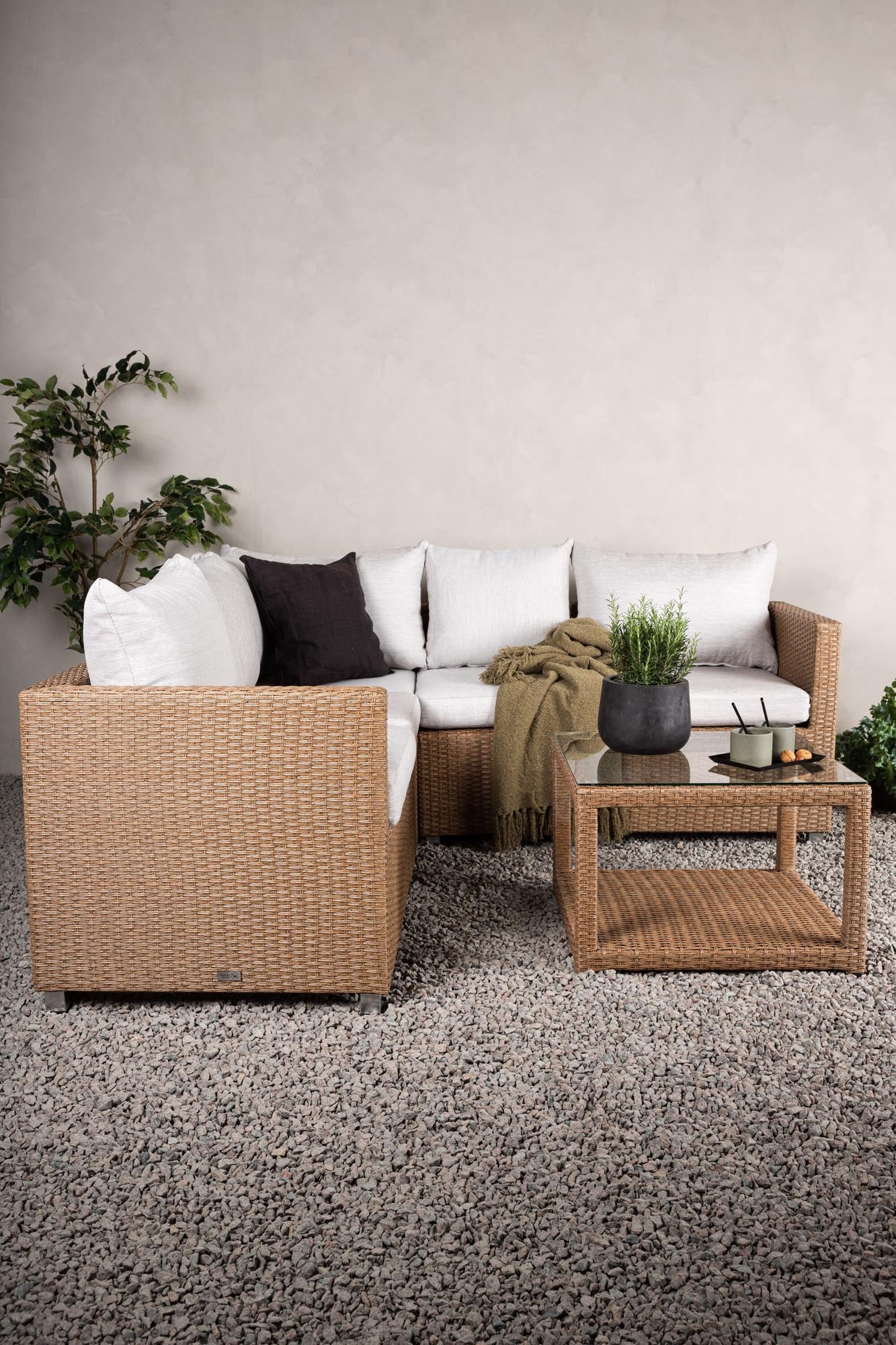 Vamos Ecksofa Outdoorset 65cm in Natur präsentiert im Onlineshop von KAQTU Design AG. Loungeset ist von Venture Home