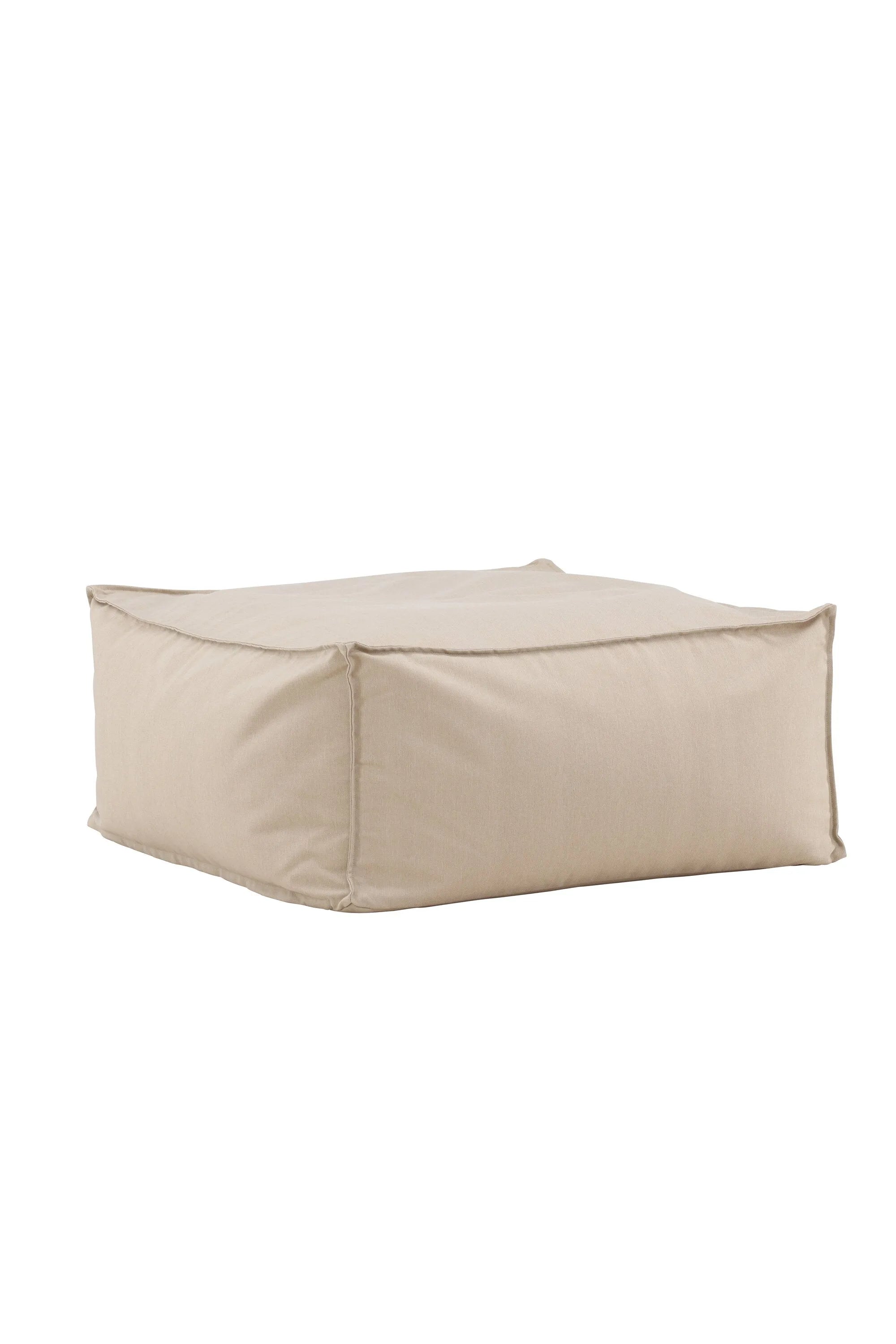 Der Rambo Ottoman von Venture Home: Wetterfester Komfort in elegantem Beige, ideal für stilvolle Outdoor-Gestaltungen.