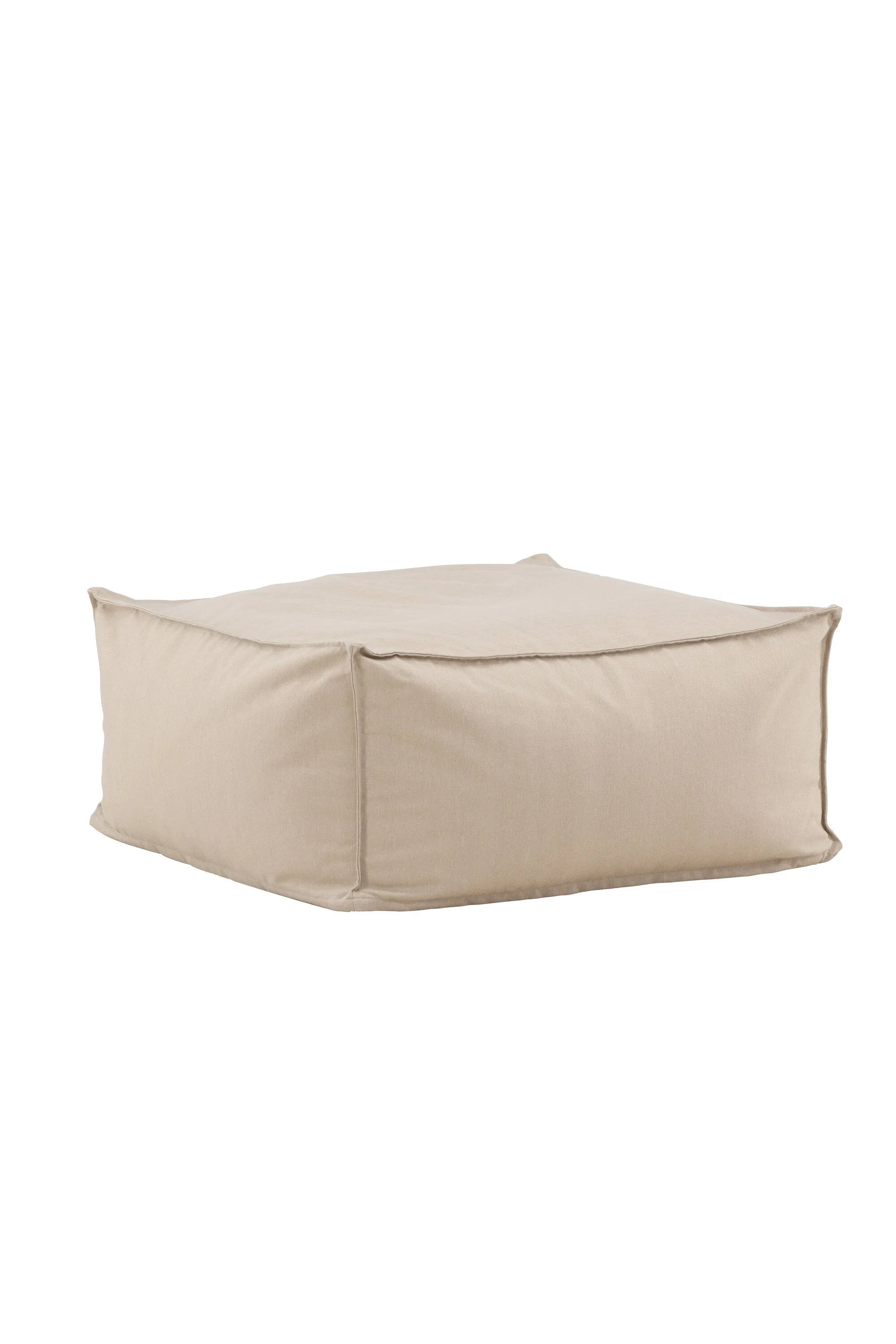 Der Rambo Ottoman von Venture Home: Wetterfester Komfort in elegantem Beige, ideal für stilvolle Outdoor-Gestaltungen.