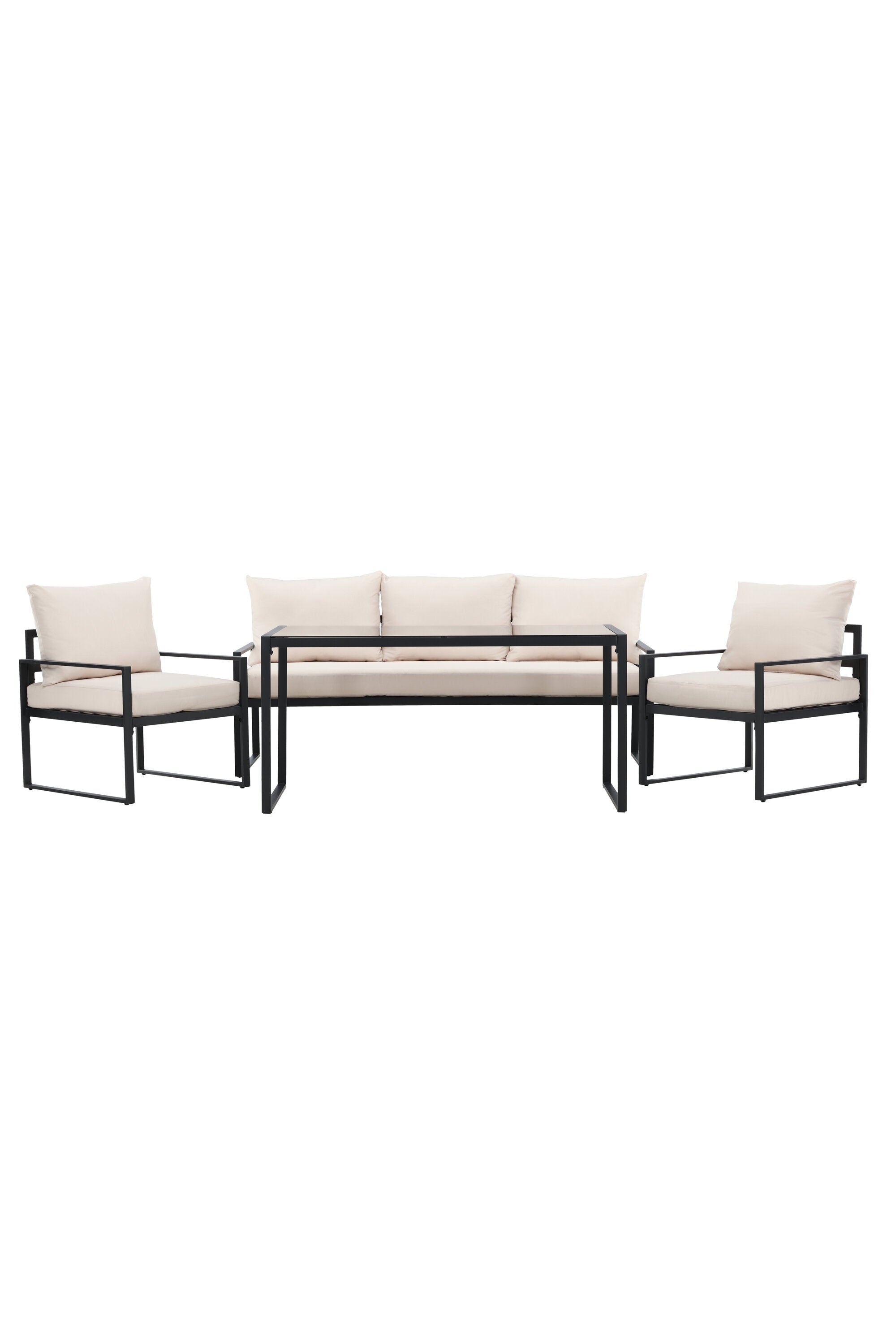 Catania Sofa Set in Beige/Schwarz präsentiert im Onlineshop von KAQTU Design AG. Loungeset ist von Venture Home