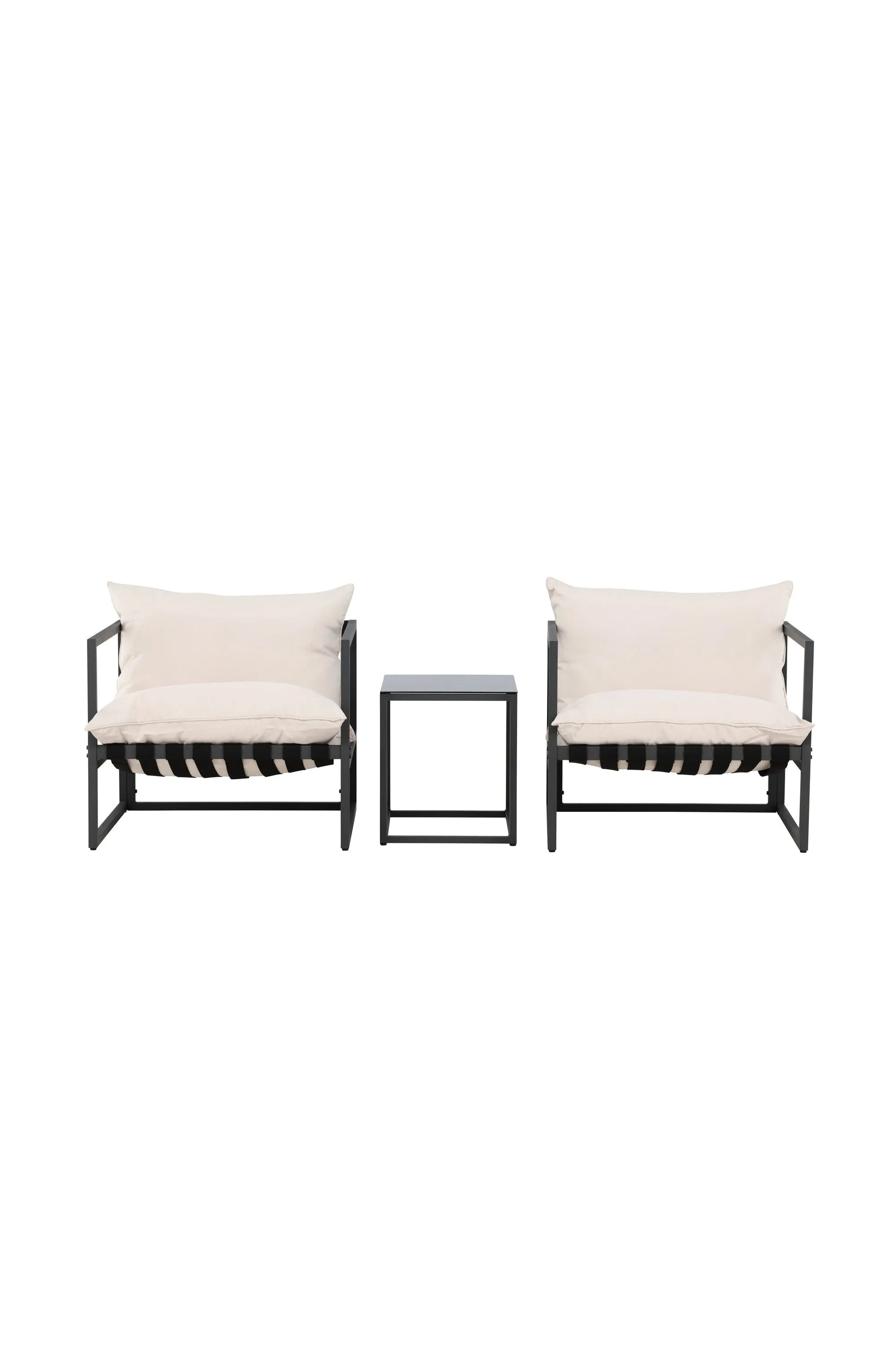 Messina Lounge Set in Schwarz präsentiert im Onlineshop von KAQTU Design AG. Loungeset ist von Venture Home