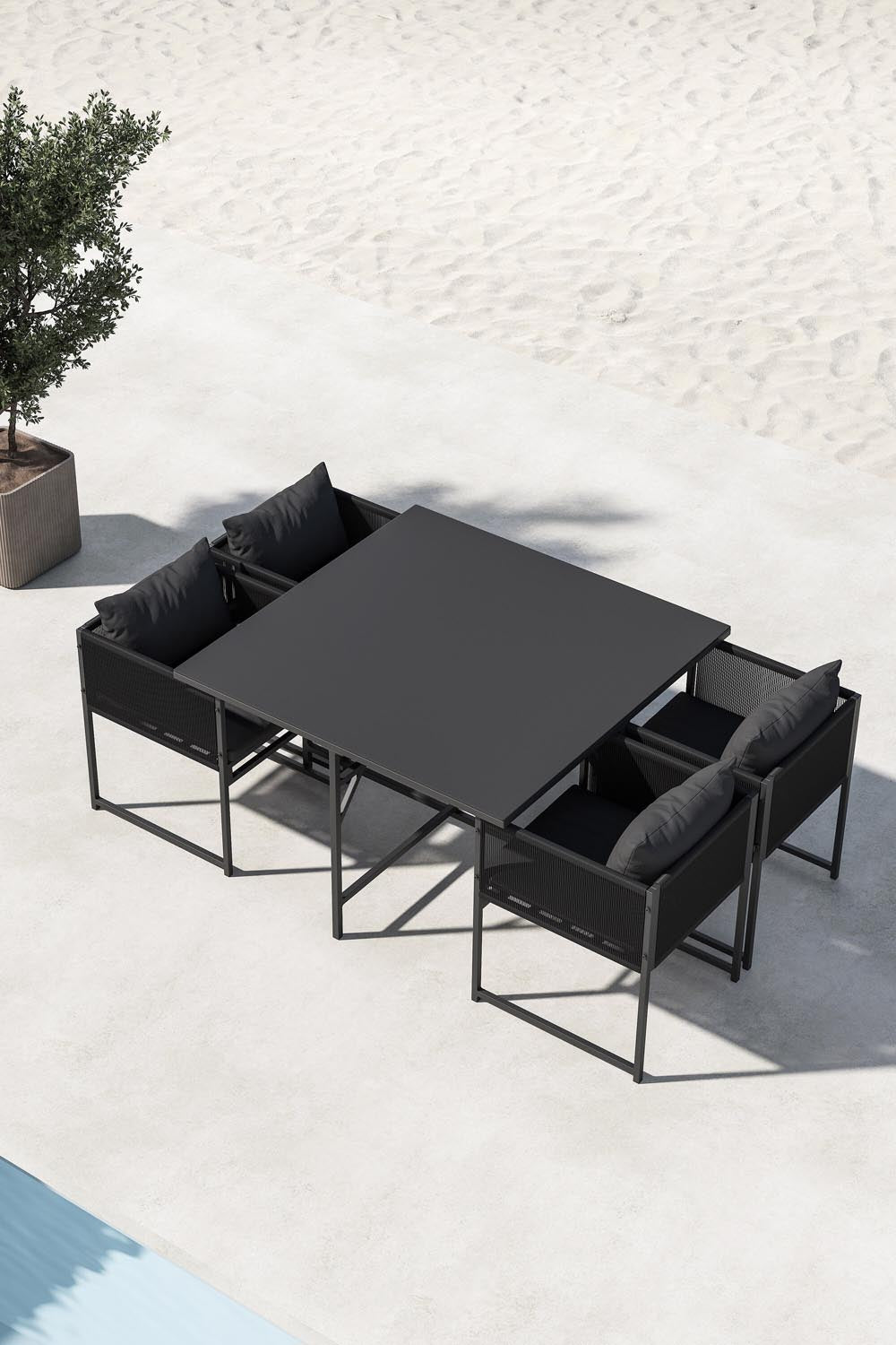 Noto Gartentisch-Set in  präsentiert im Onlineshop von KAQTU Design AG. Gartentischset ist von Venture Home