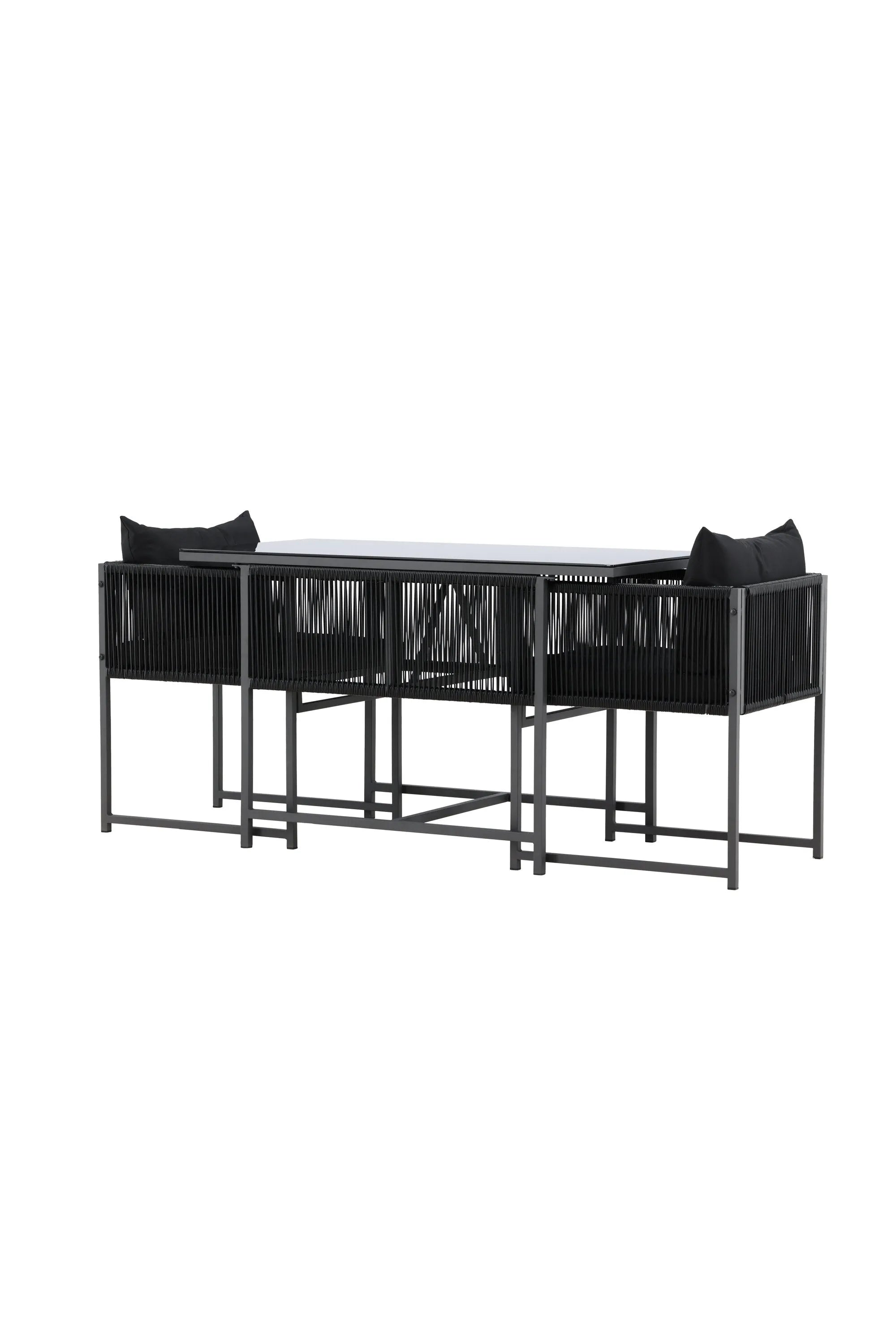 Das Noto Café-Set von Venture Home kombiniert modernes Design mit Funktionalität, ideal für gemütliche Stunden im Freien.