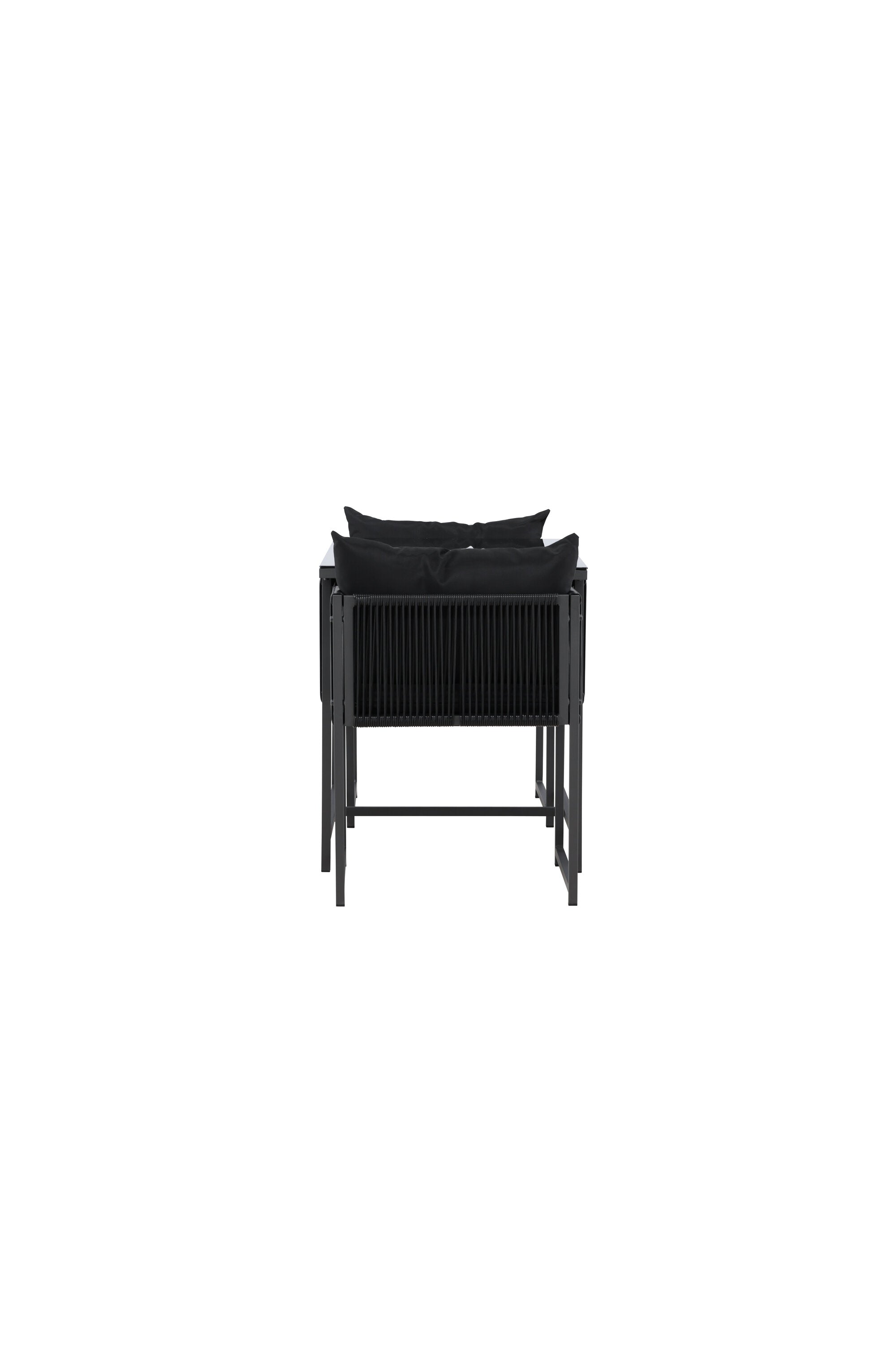 Das Noto Café-Set von Venture Home verwandelt Ihren Aussenbereich in eine stilvolle Oase mit einem eleganten Glastisch und komfortablen Stühlen.