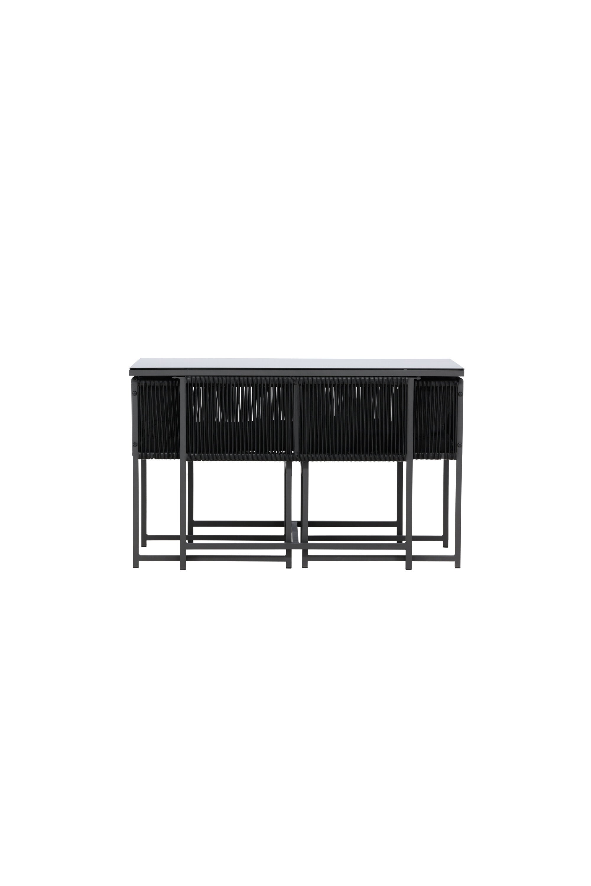 Das Noto Café-Set von Venture Home kombiniert modernes Design mit Funktionalität, ideal für Balkon oder Terrasse.