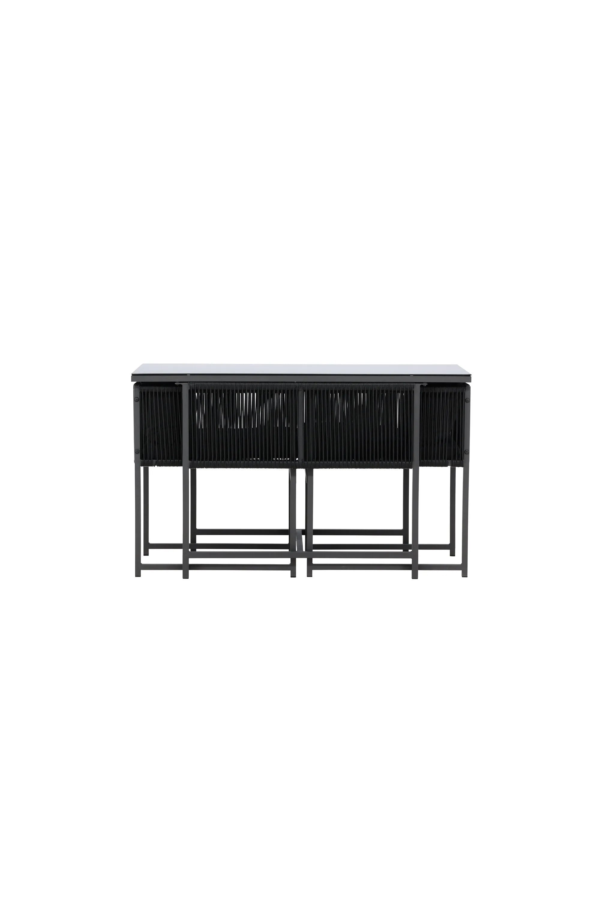 Das Noto Café-Set von Venture Home kombiniert modernes Design mit Funktionalität, ideal für Balkon oder Terrasse.