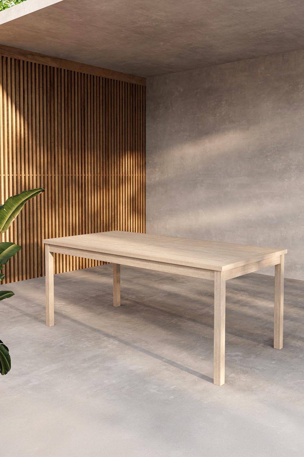 Rechteckiger Gartentisch Kenya in Whitewash präsentiert im Onlineshop von KAQTU Design AG. Gartentisch ist von Venture Home