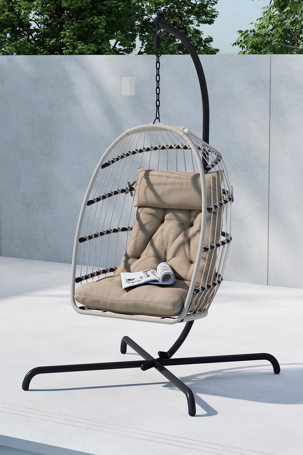 Trezza Hängesessel in Grey präsentiert im Onlineshop von KAQTU Design AG. Hängestuhl ist von Venture Home