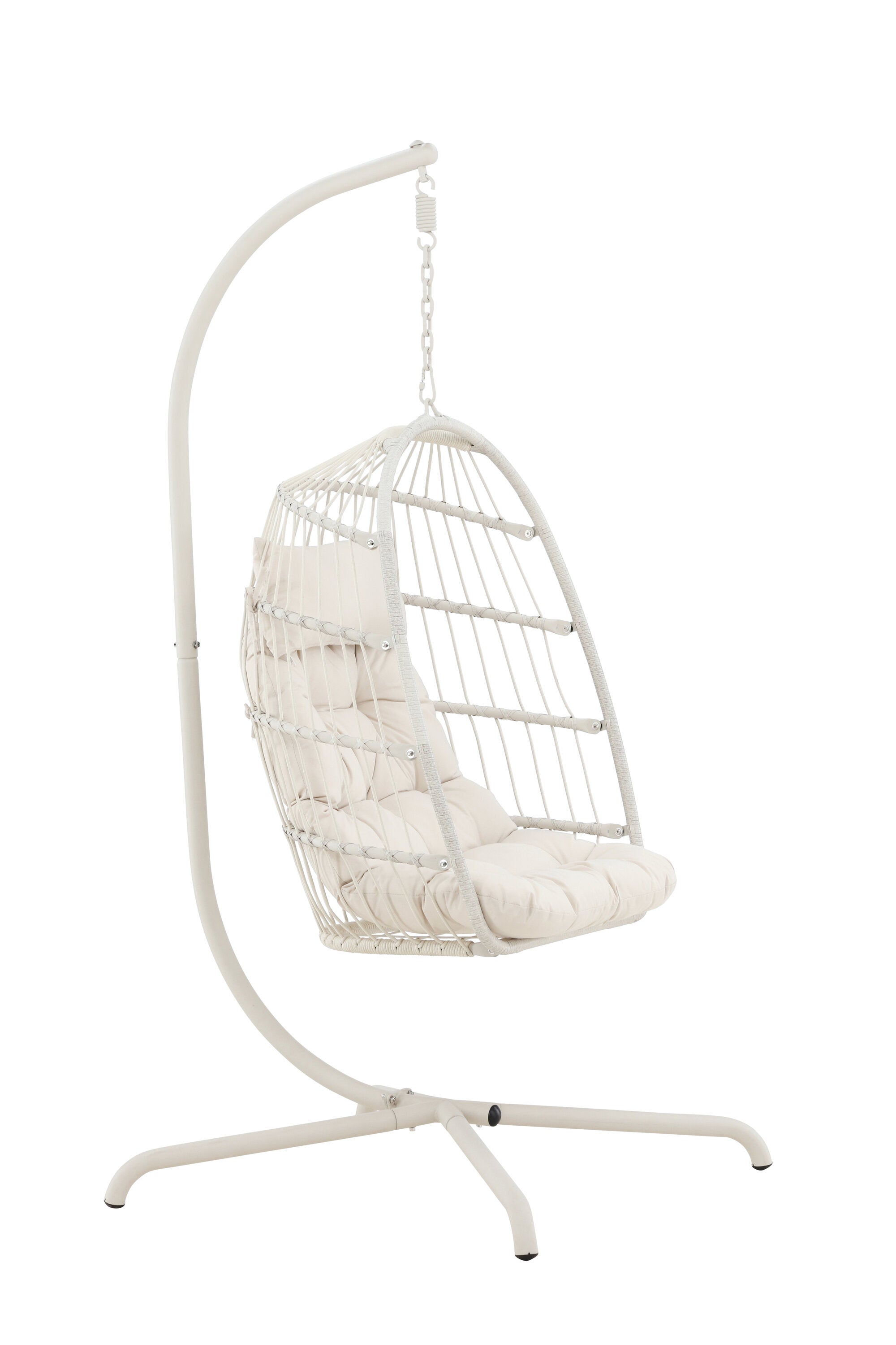 Trezza Hängesessel in Beige präsentiert im Onlineshop von KAQTU Design AG. Hängestuhl ist von Venture Home