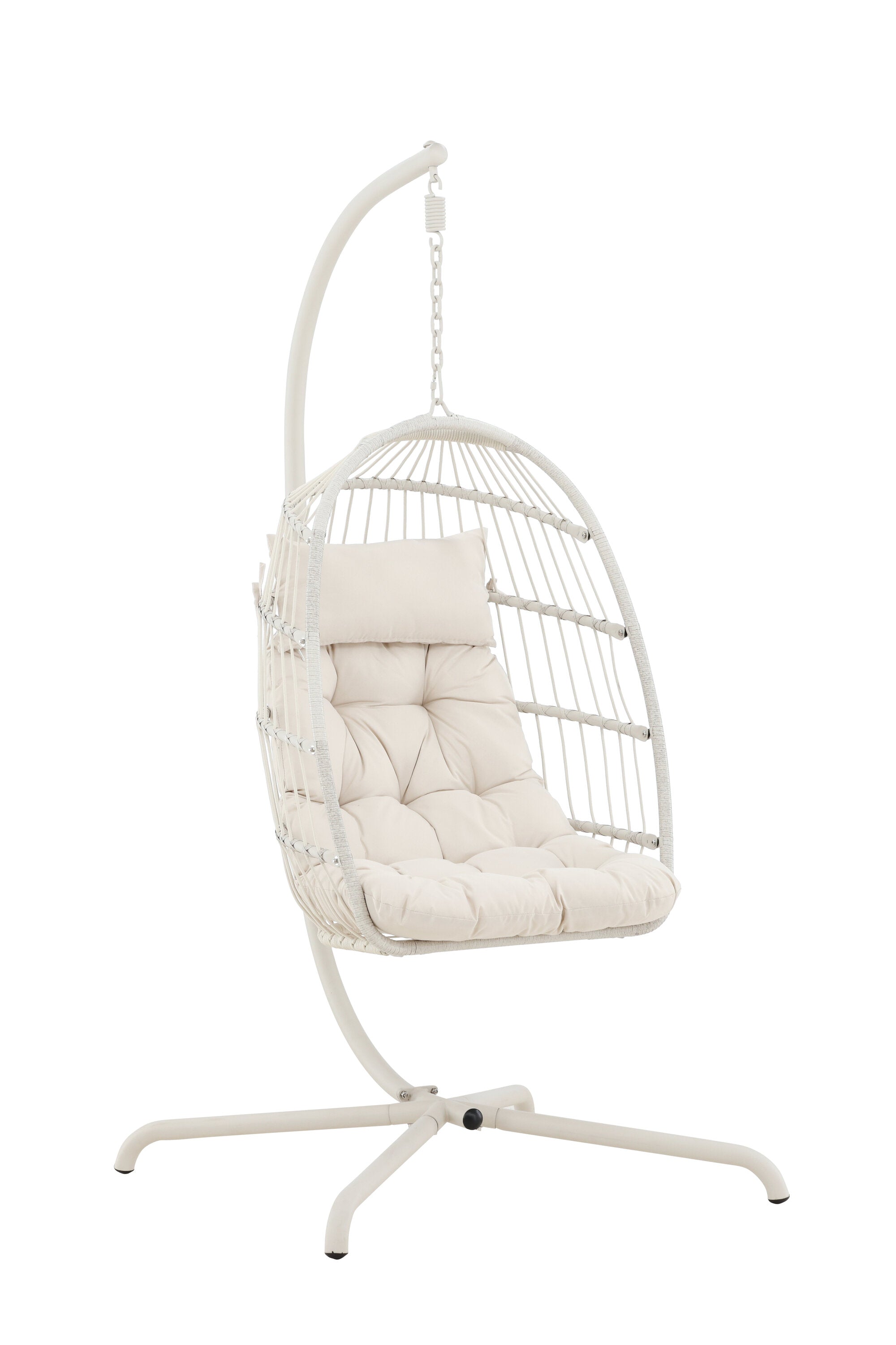 Trezza Hängesessel in Beige präsentiert im Onlineshop von KAQTU Design AG. Hängestuhl ist von Venture Home