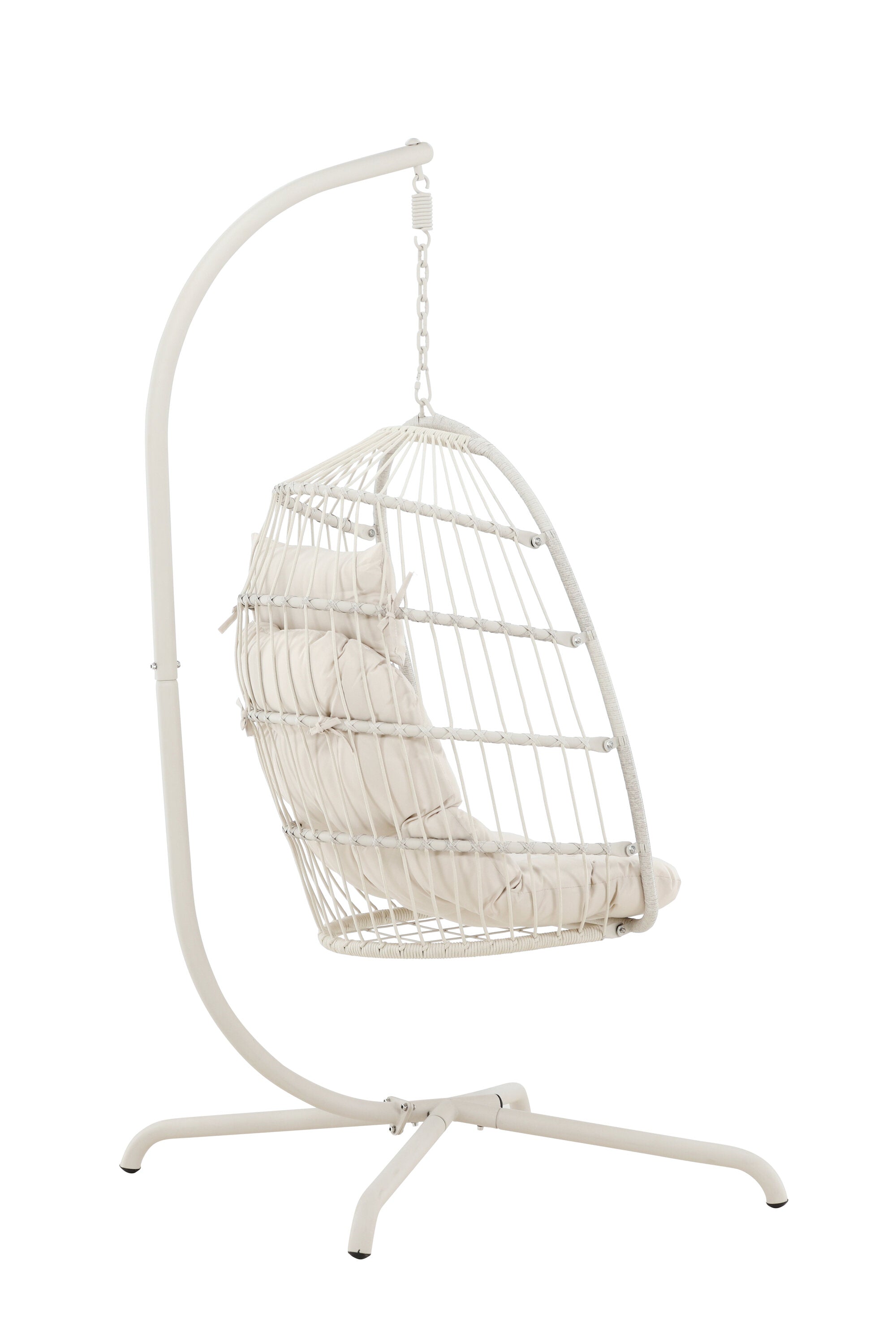Trezza Hängesessel in Beige präsentiert im Onlineshop von KAQTU Design AG. Hängestuhl ist von Venture Home