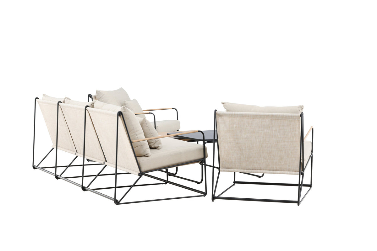 Palazzo Sofa Set in Beige/Schwarz präsentiert im Onlineshop von KAQTU Design AG. Loungeset ist von Venture Home