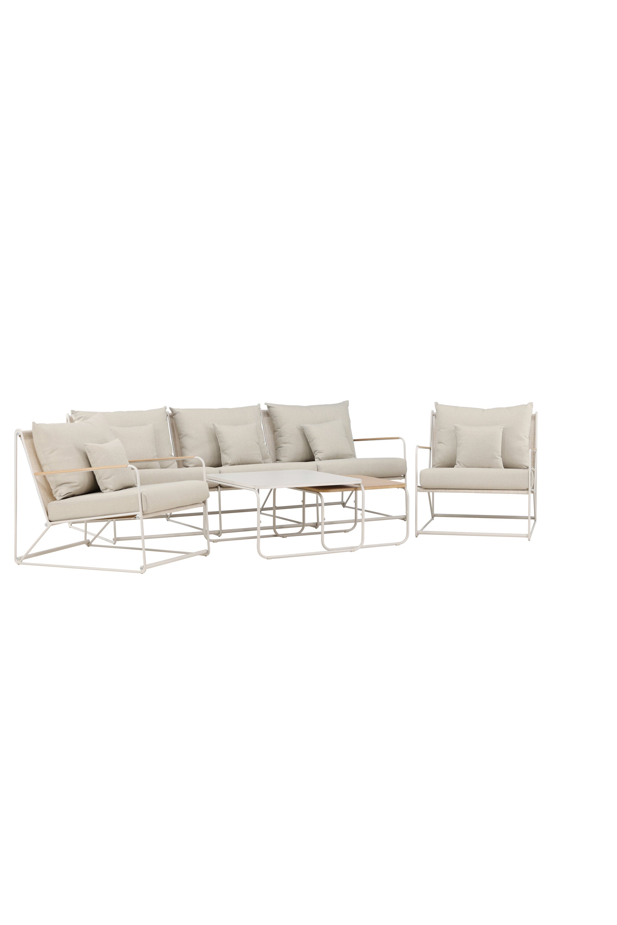 Elegantes Palazzo Sofa Set: Robuster Stahlrahmen, wetterfeste Kissen, ideal für stilvolle Entspannung im Freien.