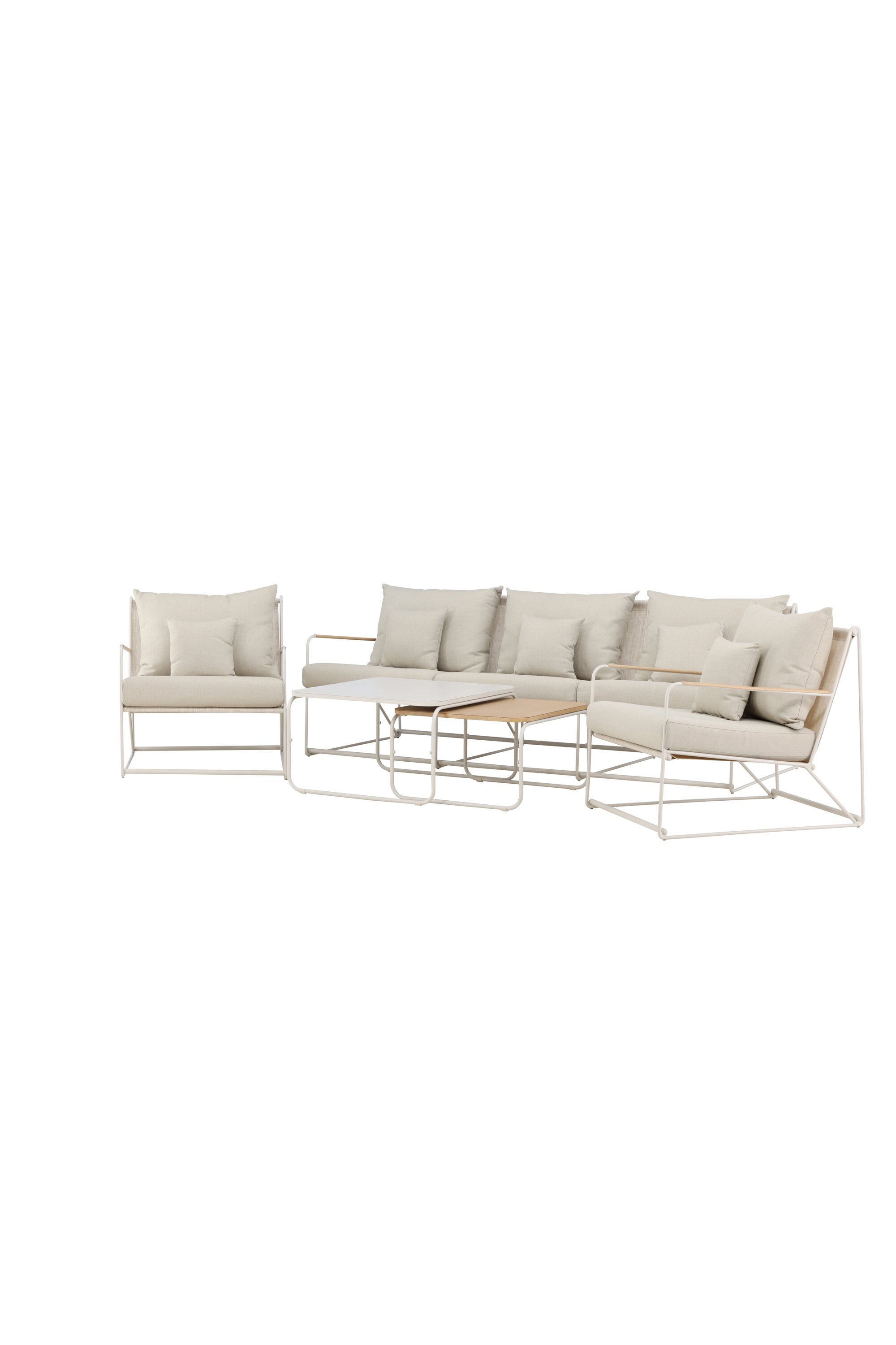 Elegantes Palazzo Sofa Set: Robuster Stahlrahmen, wetterfeste Kissen, ideal für stilvolle Entspannung im Freien.