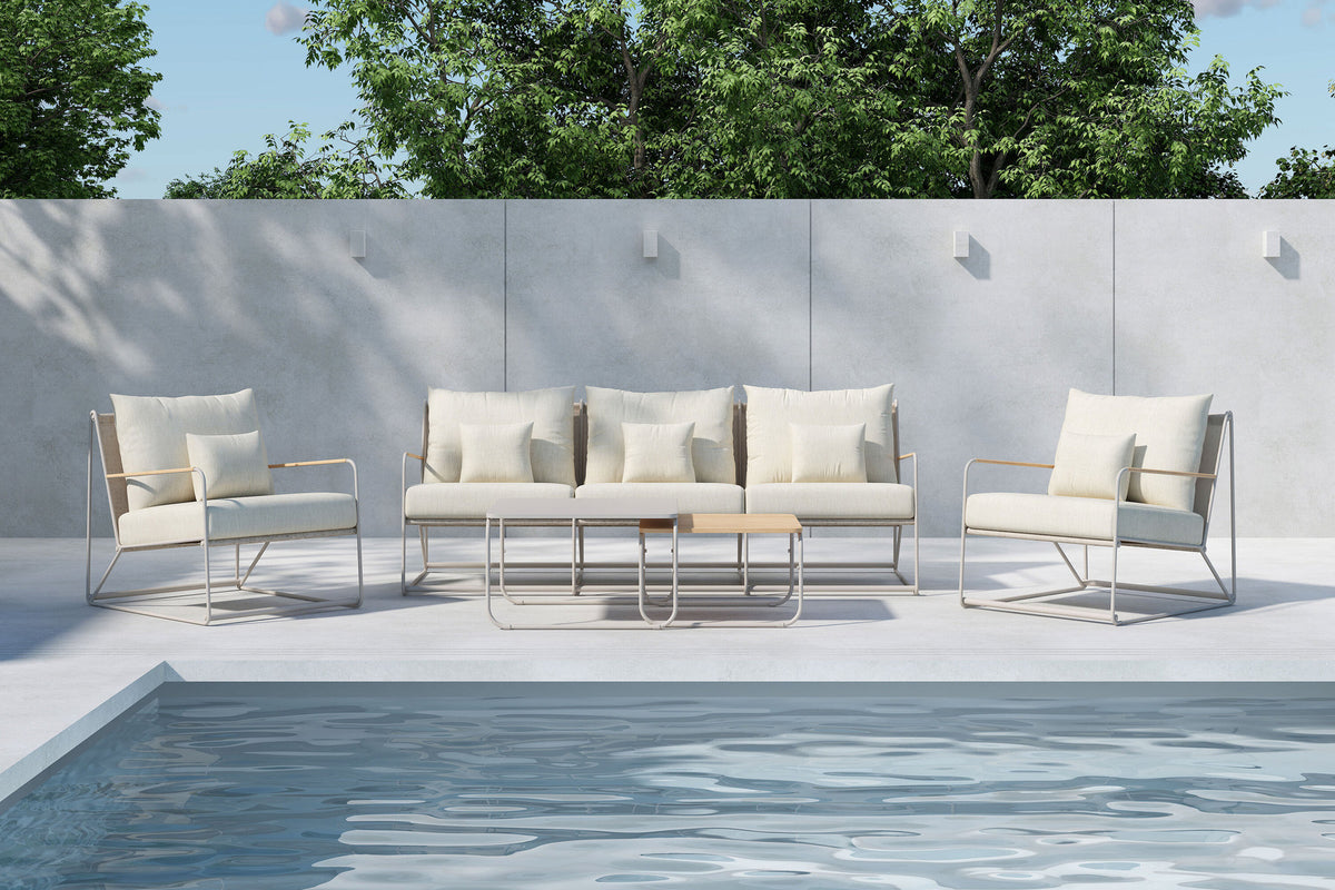 Palazzo Sofa Set in Beige präsentiert im Onlineshop von KAQTU Design AG. Loungeset ist von Venture Home