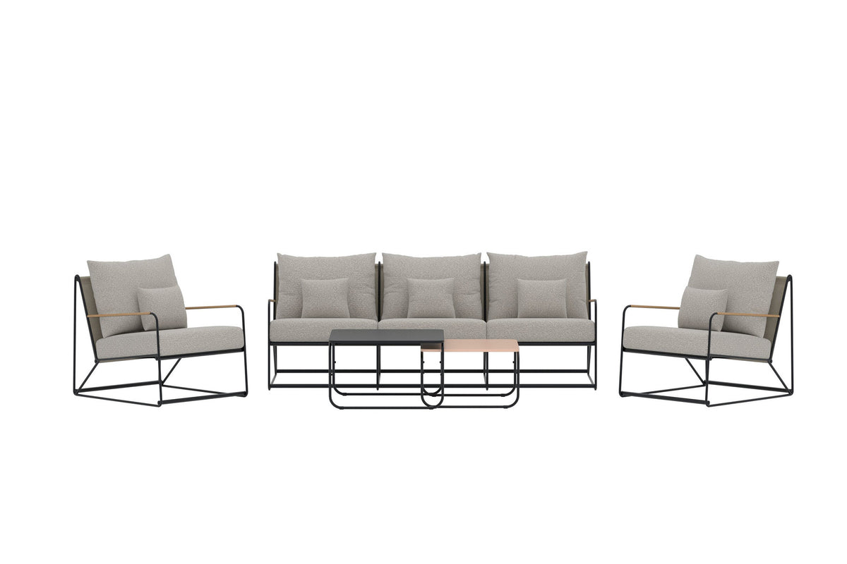 Palazzo Lounge Set in Schwarz präsentiert im Onlineshop von KAQTU Design AG. Loungeset ist von Venture Home