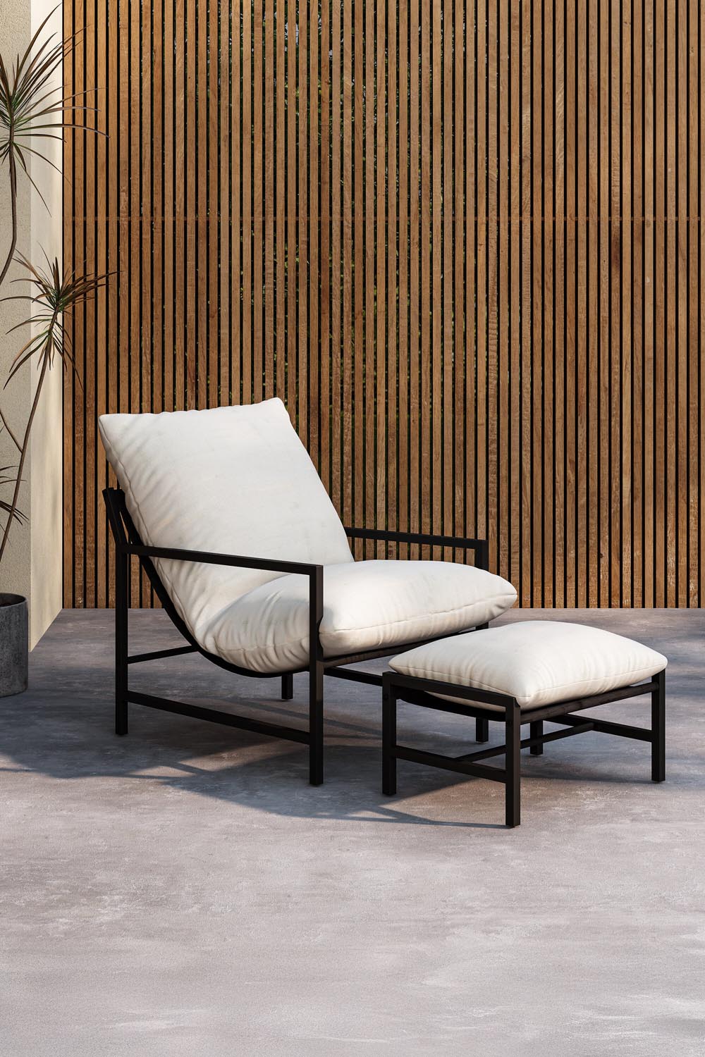 Corso Loungesessel in Black präsentiert im Onlineshop von KAQTU Design AG. Outdoor-Sessel ist von Venture Home
