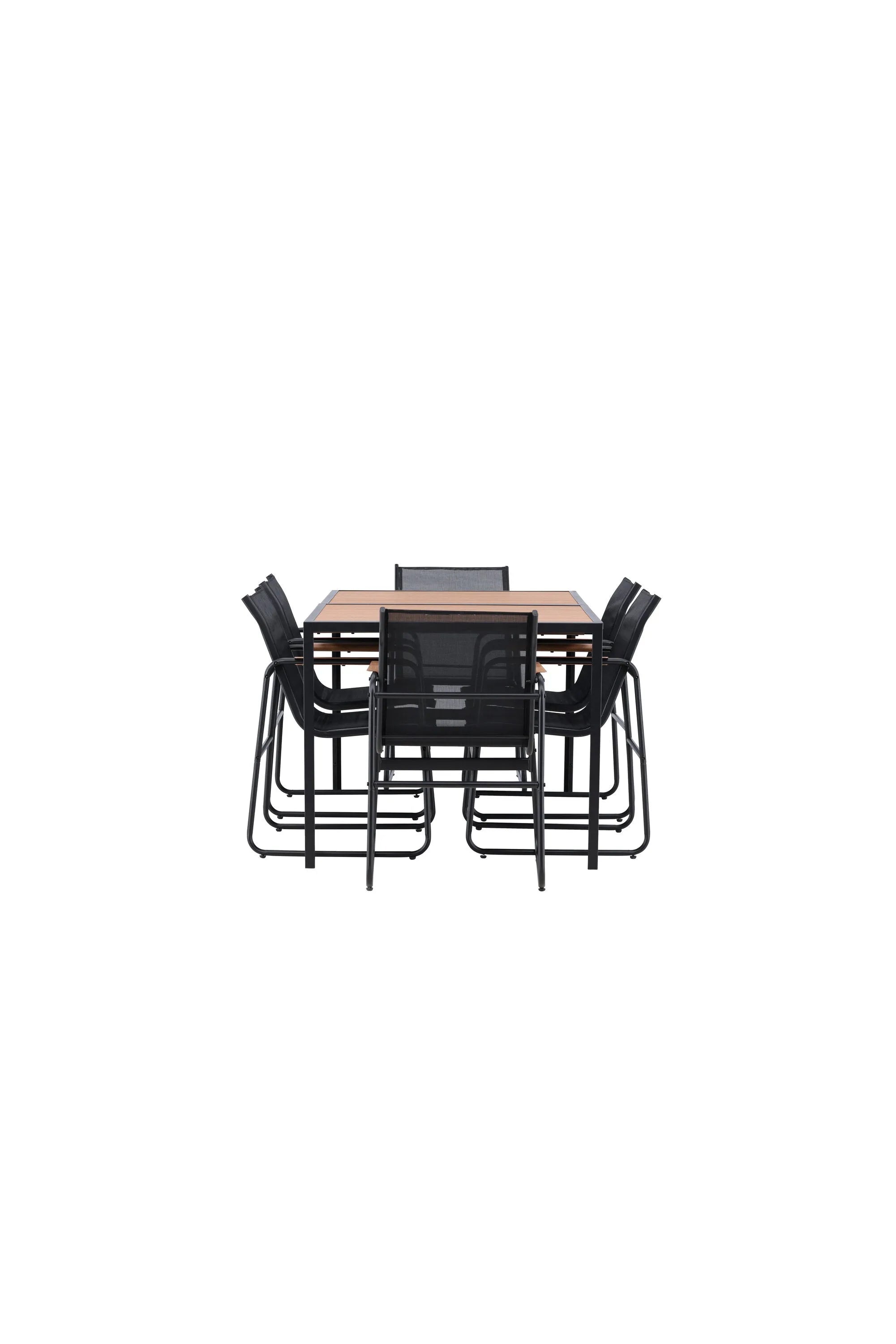 Das Lampedusa Gartentisch-Set von Venture Home vereint robusten Stahlrahmen mit eleganter Schwarz/Braun-Optik. Wetterbeständig und komfortabel, ideal für stilvolle Outdoor-Dinner.