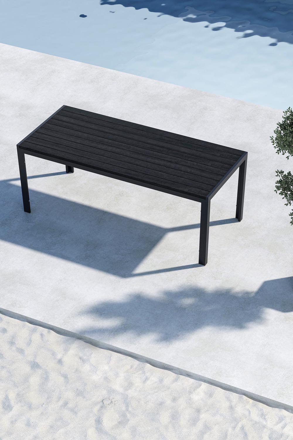 Mirko Rechteckiger Gartentisch in Black präsentiert im Onlineshop von KAQTU Design AG. Gartentisch ist von Venture Home