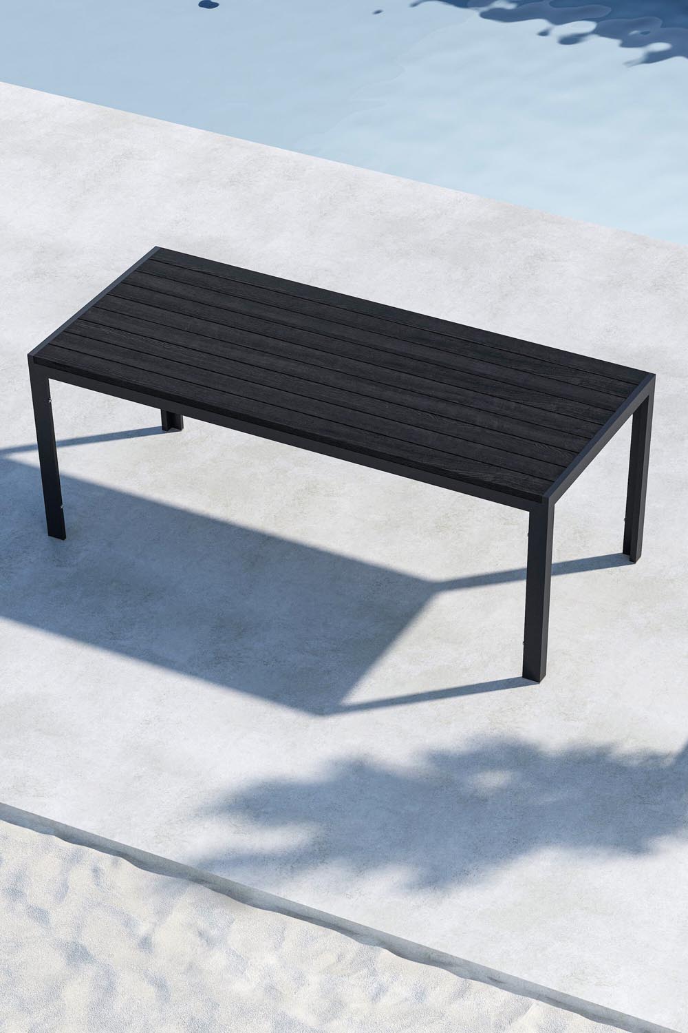 Mirko Rechteckiger Gartentisch in Black präsentiert im Onlineshop von KAQTU Design AG. Gartentisch ist von Venture Home