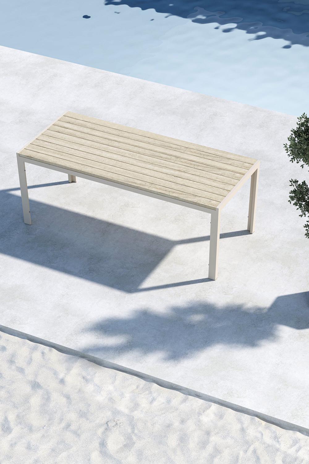 Mirko Rechteckiger Gartentisch in Beige präsentiert im Onlineshop von KAQTU Design AG. Gartentisch ist von Venture Home