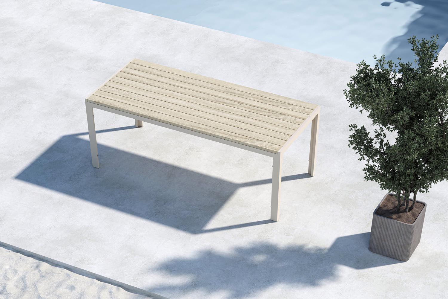 Mirko rectangular garden table