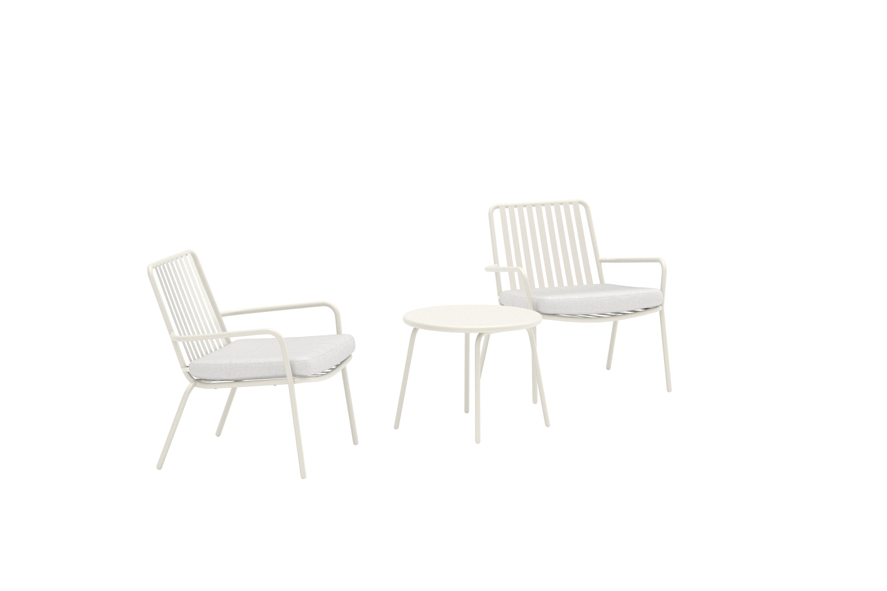 Elegantes Mykonos Loungeset von Venture Home in Beige, ideal für gemütliche Stunden im Freien mit Freunden und Familie.