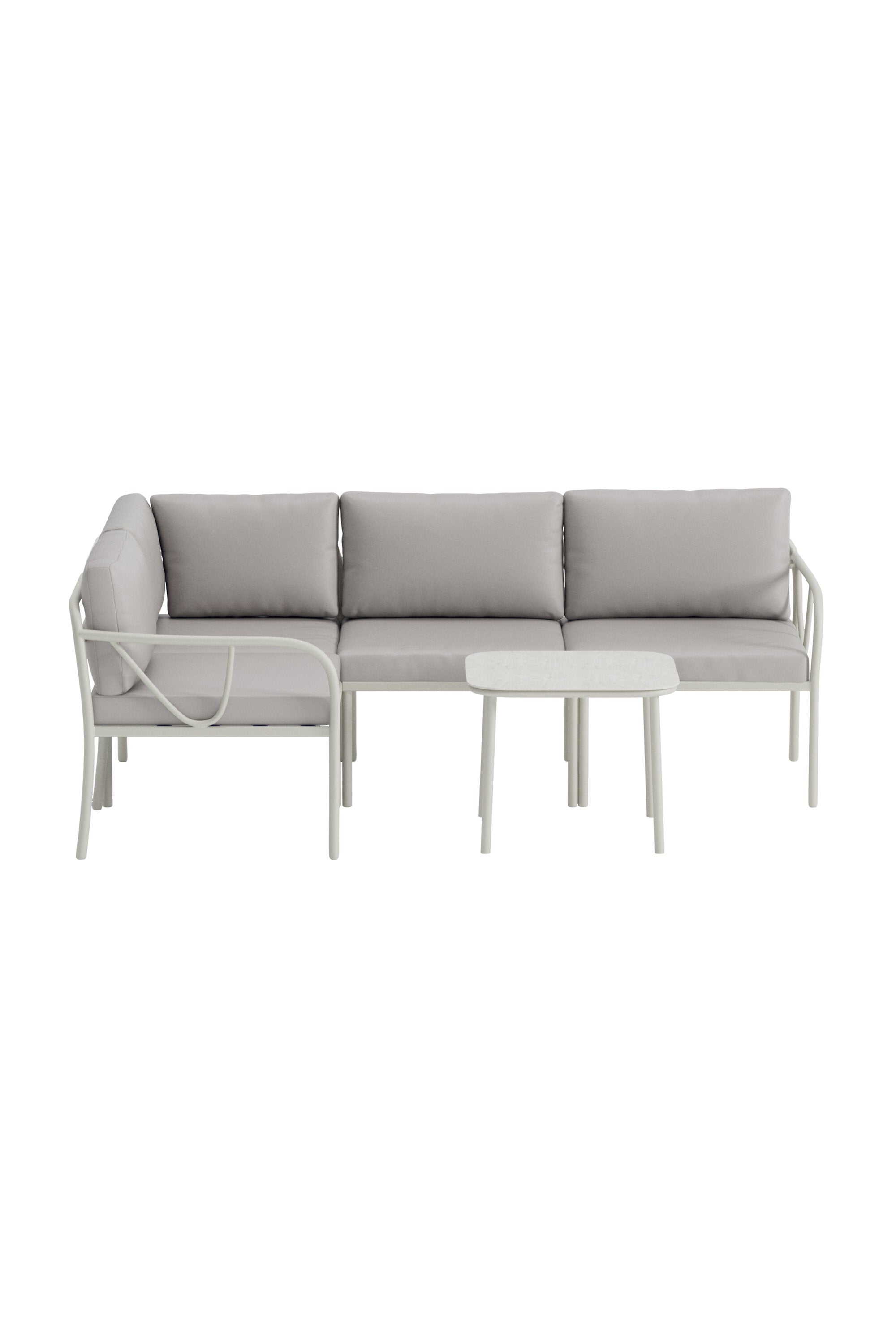 Hydra Ecksofa-Set in Greige präsentiert im Onlineshop von KAQTU Design AG. Loungeset ist von Venture Home