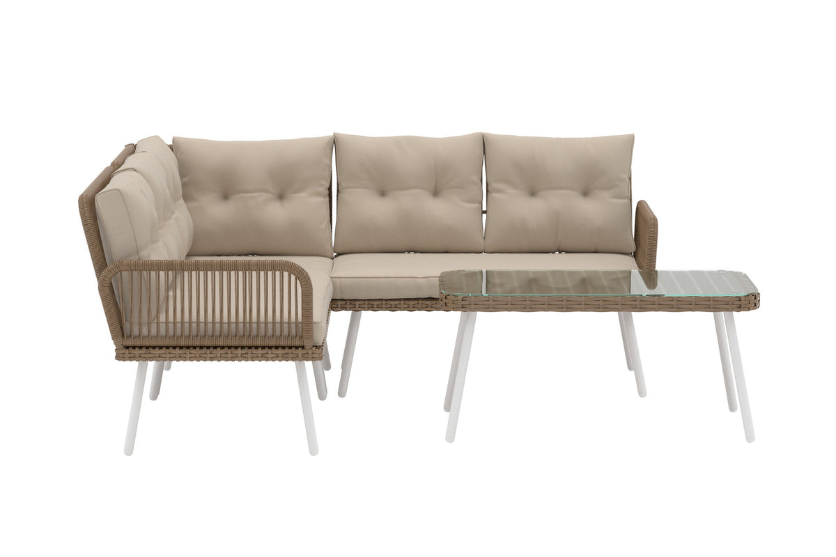 Ibiza Ecksofa-Set in Beige präsentiert im Onlineshop von KAQTU Design AG. Loungeset ist von Venture Home