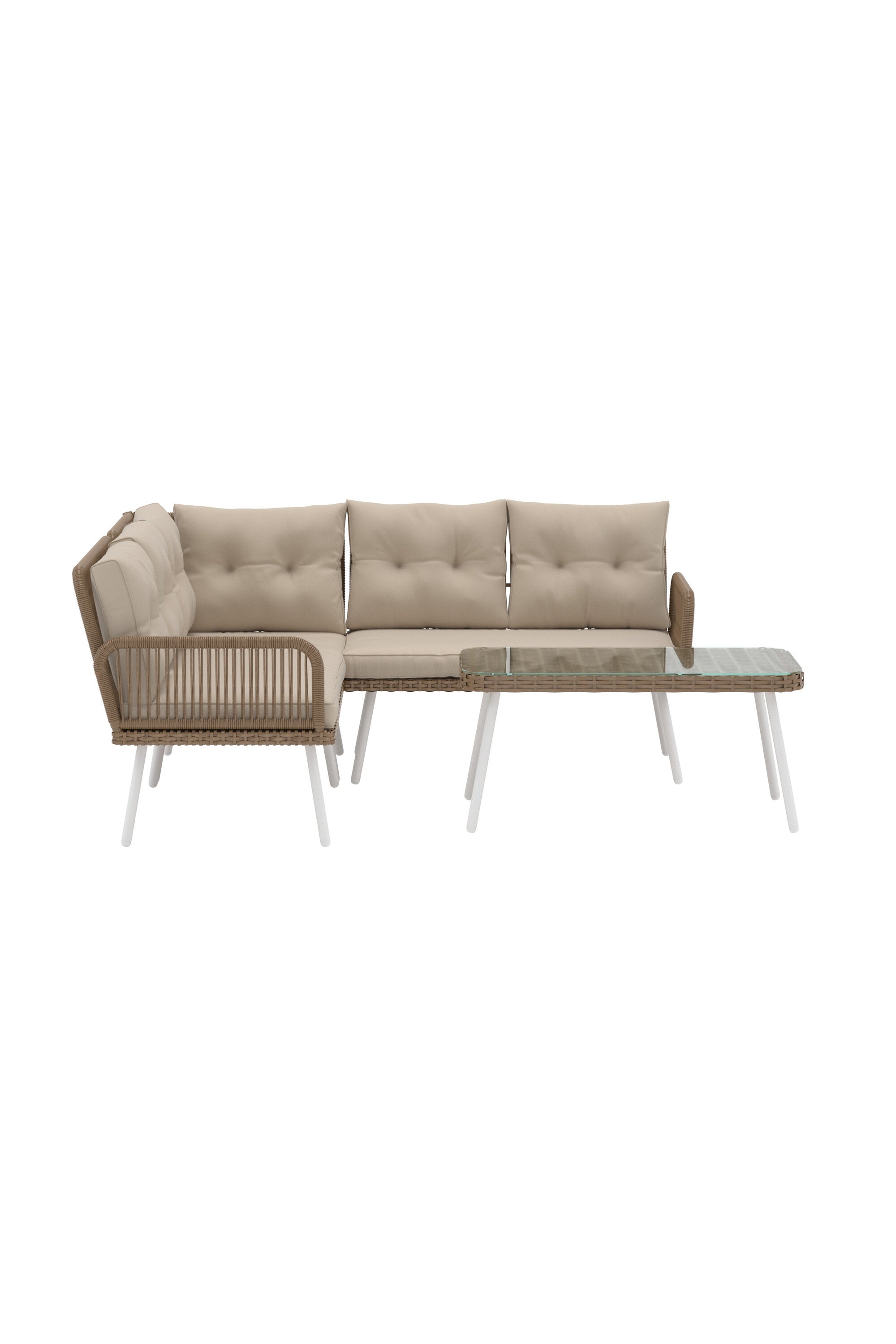 Ibiza Ecksofa-Set in Beige präsentiert im Onlineshop von KAQTU Design AG. Loungeset ist von Venture Home
