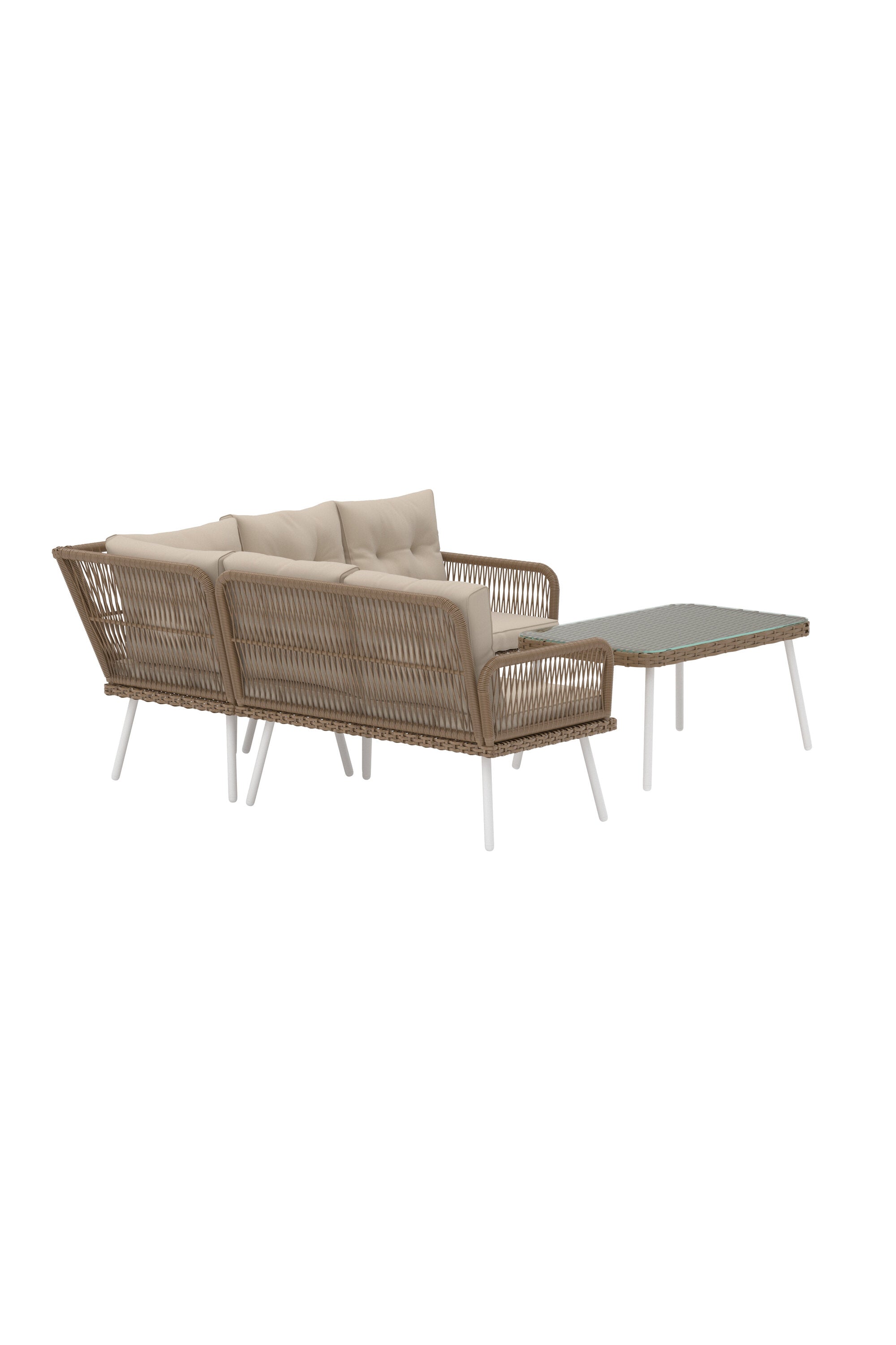 Ibiza Ecksofa-Set in Beige präsentiert im Onlineshop von KAQTU Design AG. Loungeset ist von Venture Home