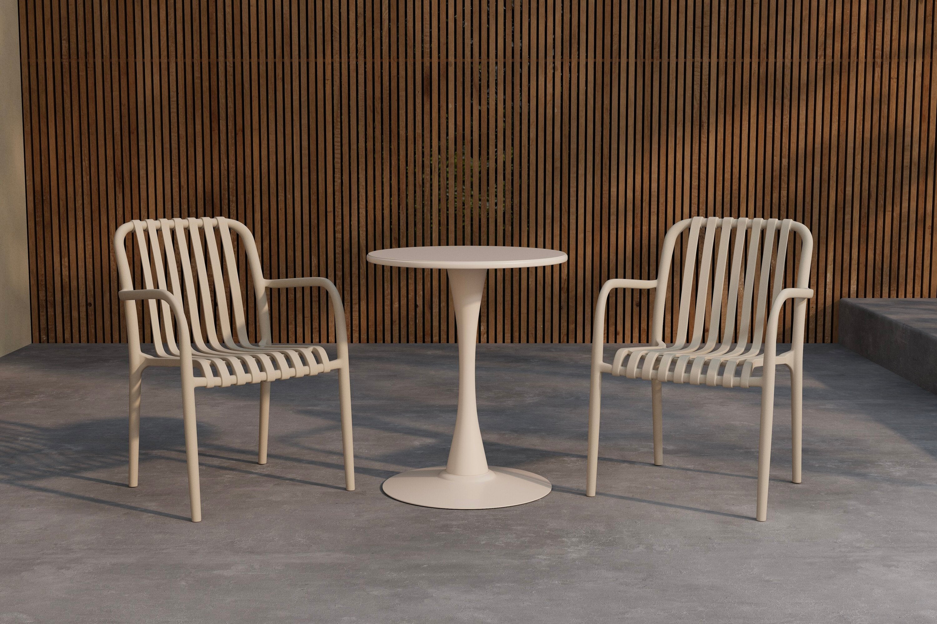 Limnos Café Set in Beige präsentiert im Onlineshop von KAQTU Design AG. Gartentischset ist von Venture Home