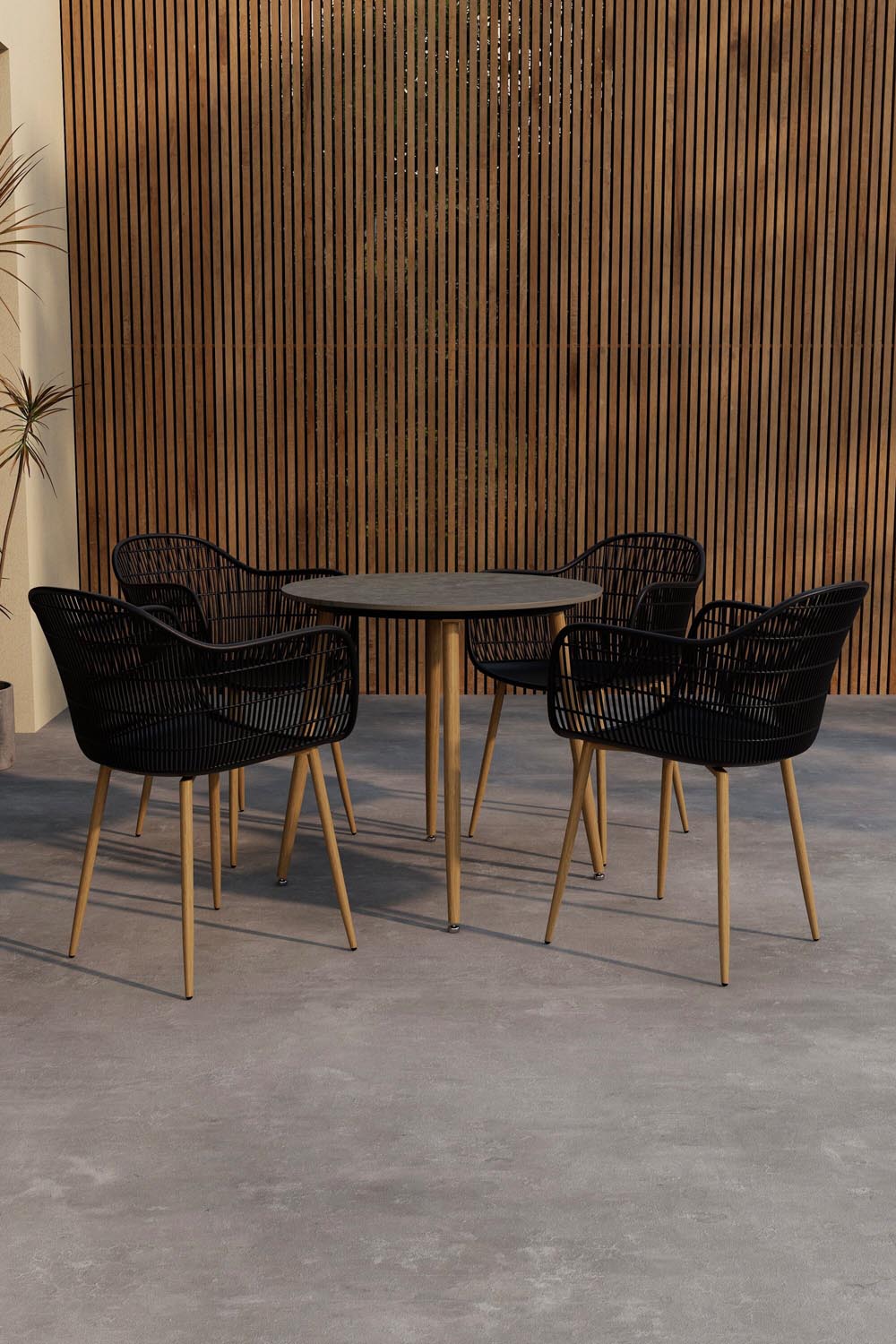 Anafi Dining Set in  präsentiert im Onlineshop von KAQTU Design AG. Gartentischset ist von Venture Home