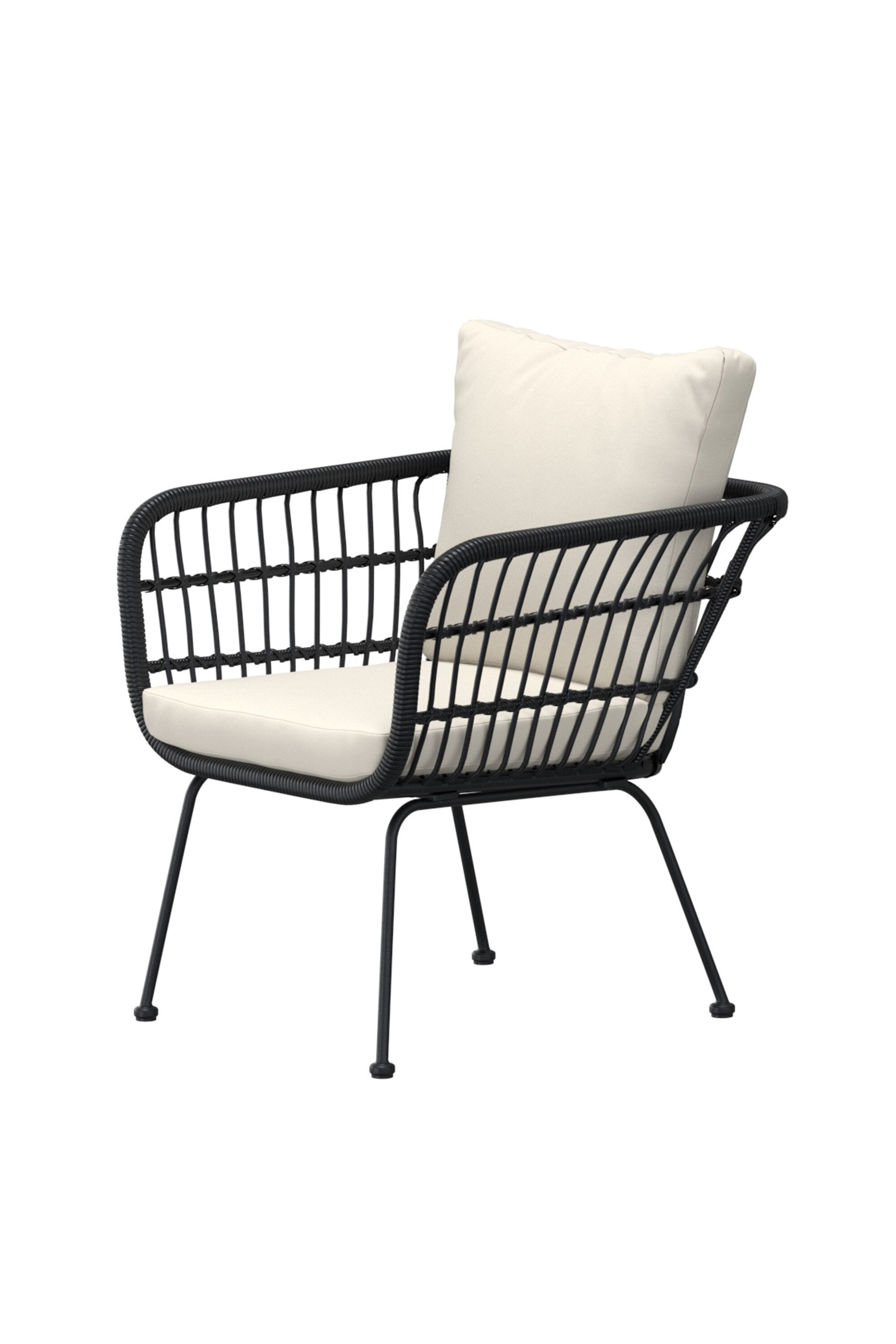 Isola Esszimmerstuhl in Schwarz präsentiert im Onlineshop von KAQTU Design AG. Gartenstuhl mit Armlehnen ist von Venture Home