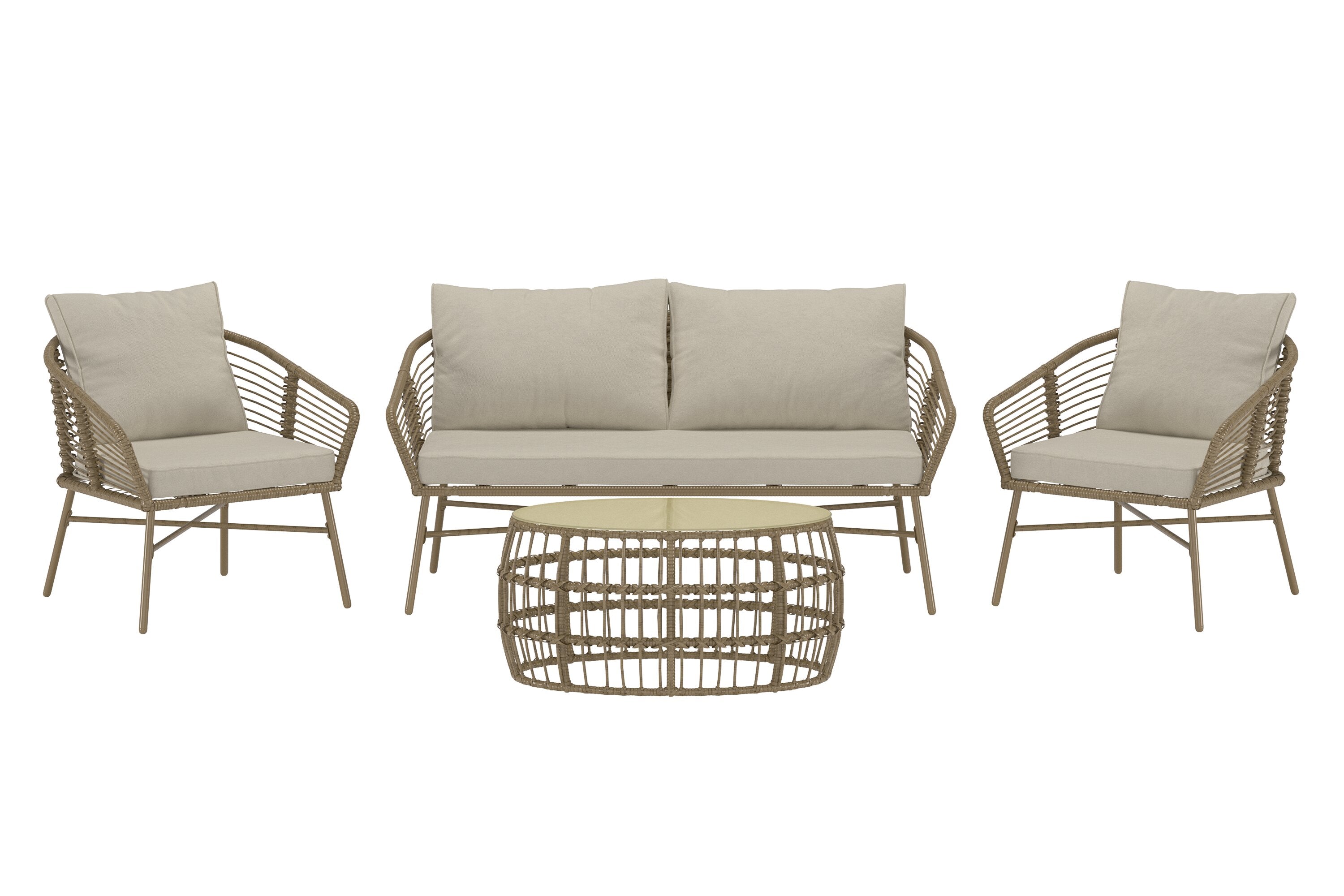 Lipari Sofa Set in Beige präsentiert im Onlineshop von KAQTU Design AG. Loungeset ist von Venture Home