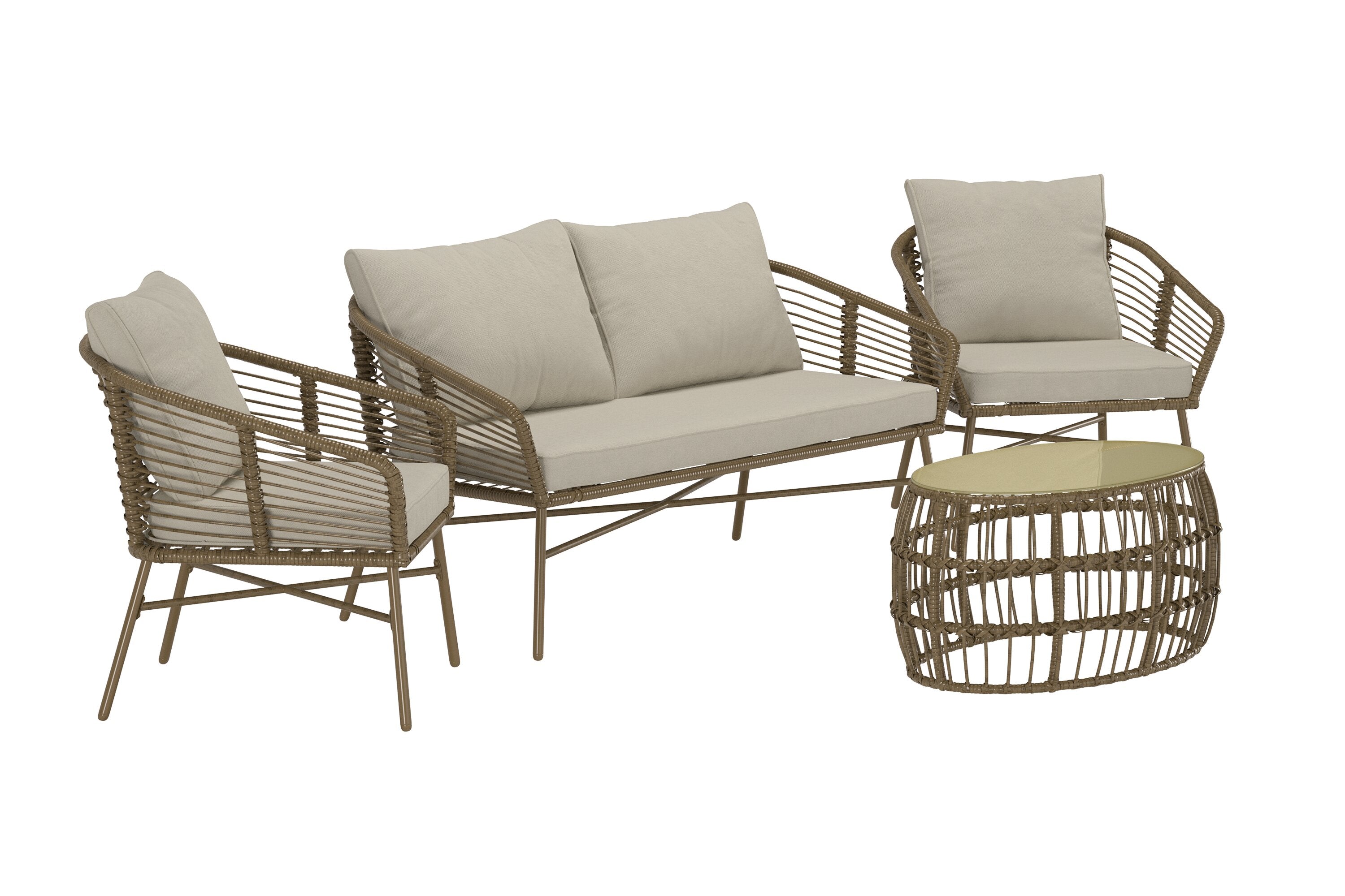 Lipari Sofa Set in Beige präsentiert im Onlineshop von KAQTU Design AG. Loungeset ist von Venture Home